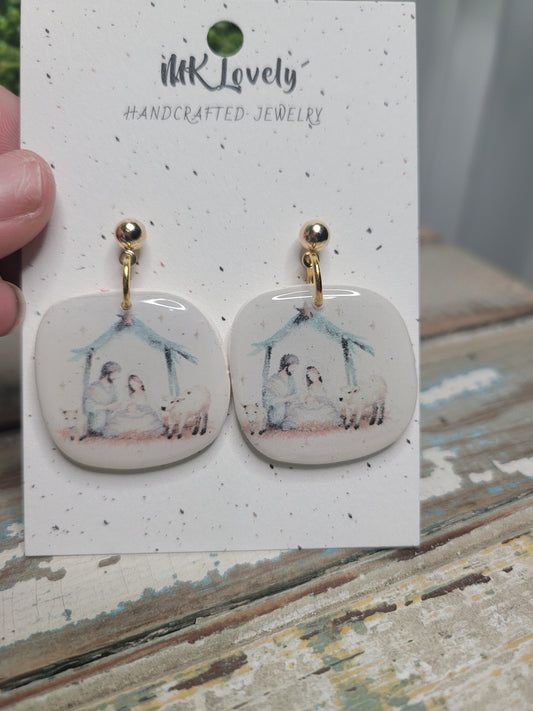 Holy Family Earrings