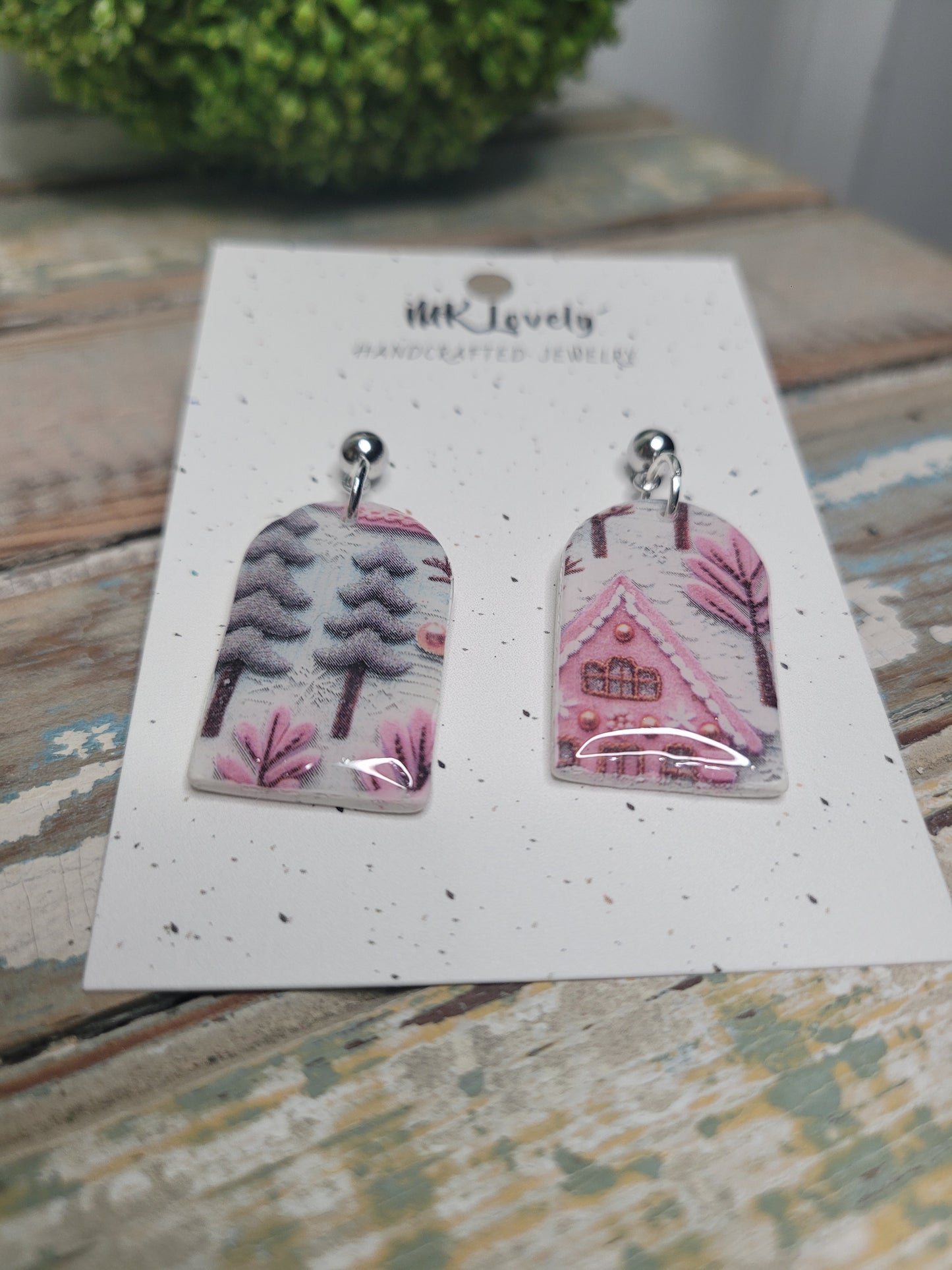 Pink Gingerbread House Drops