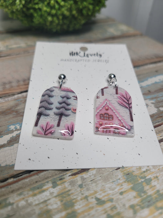 Pink Gingerbread House Drops