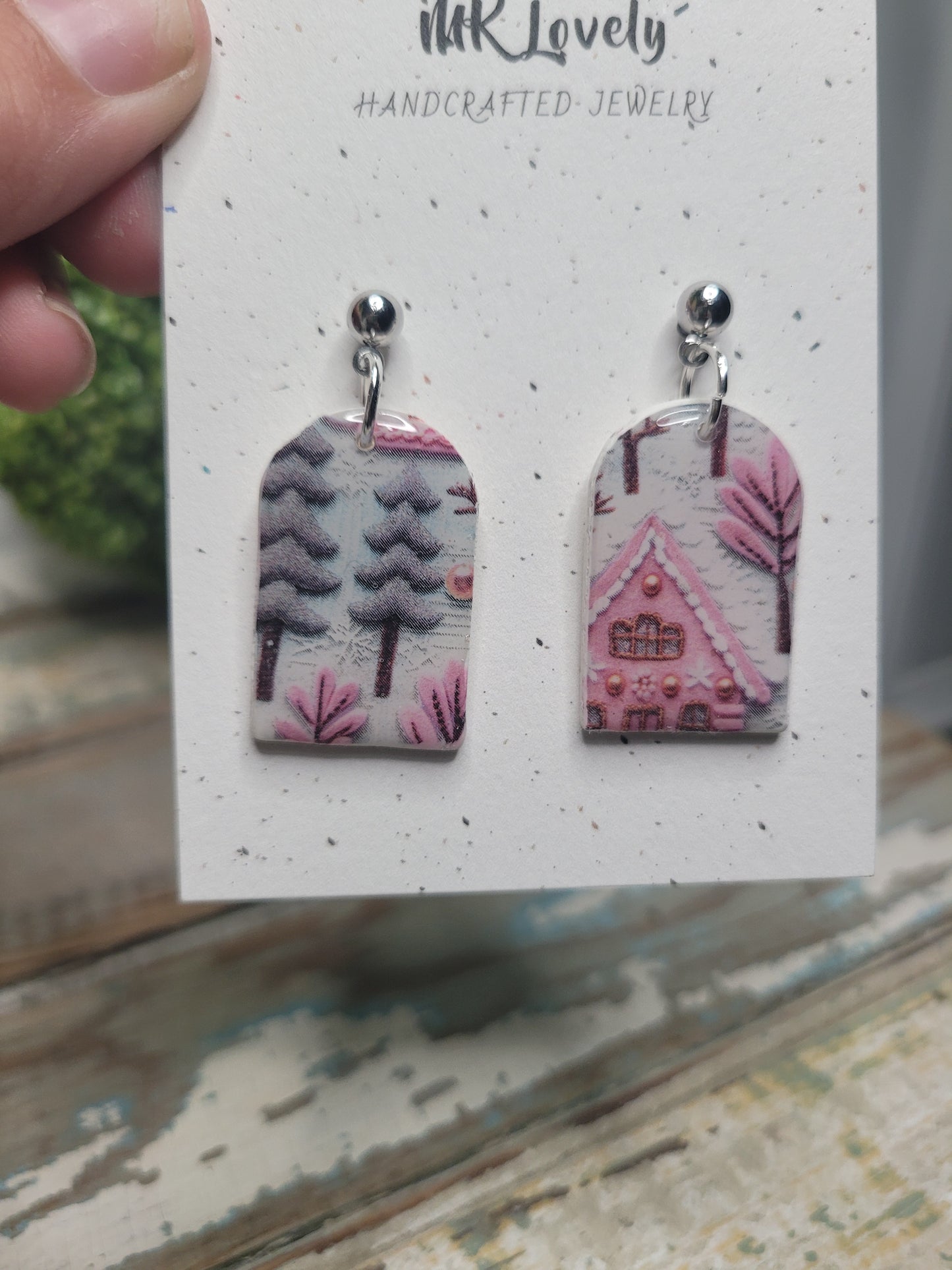 Pink Gingerbread House Drops