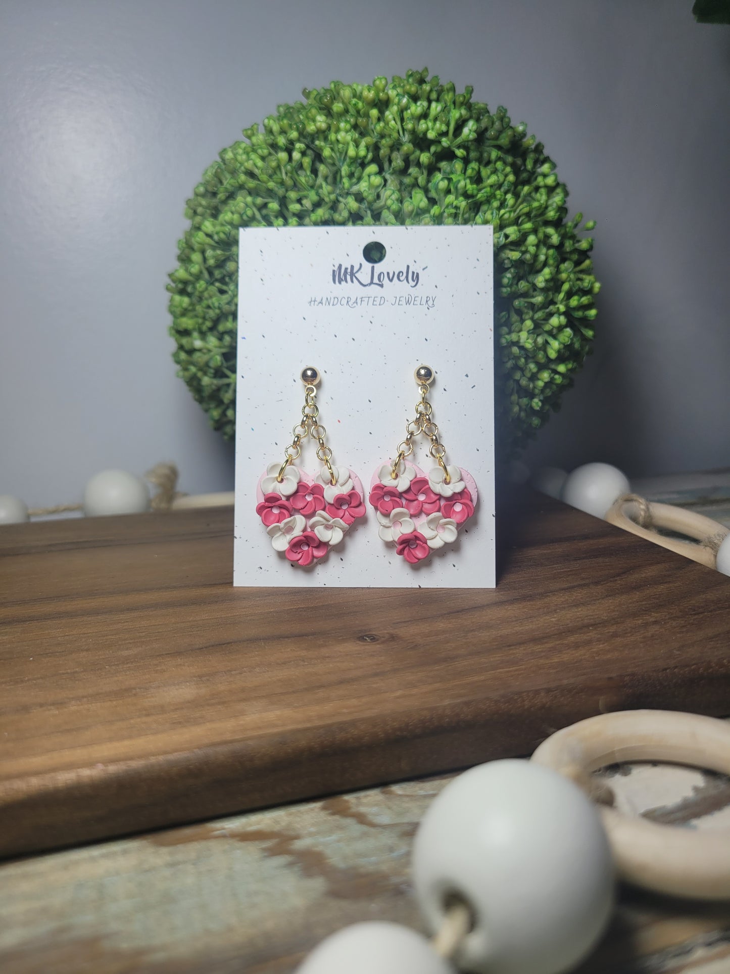 Floral Heart Dangles
