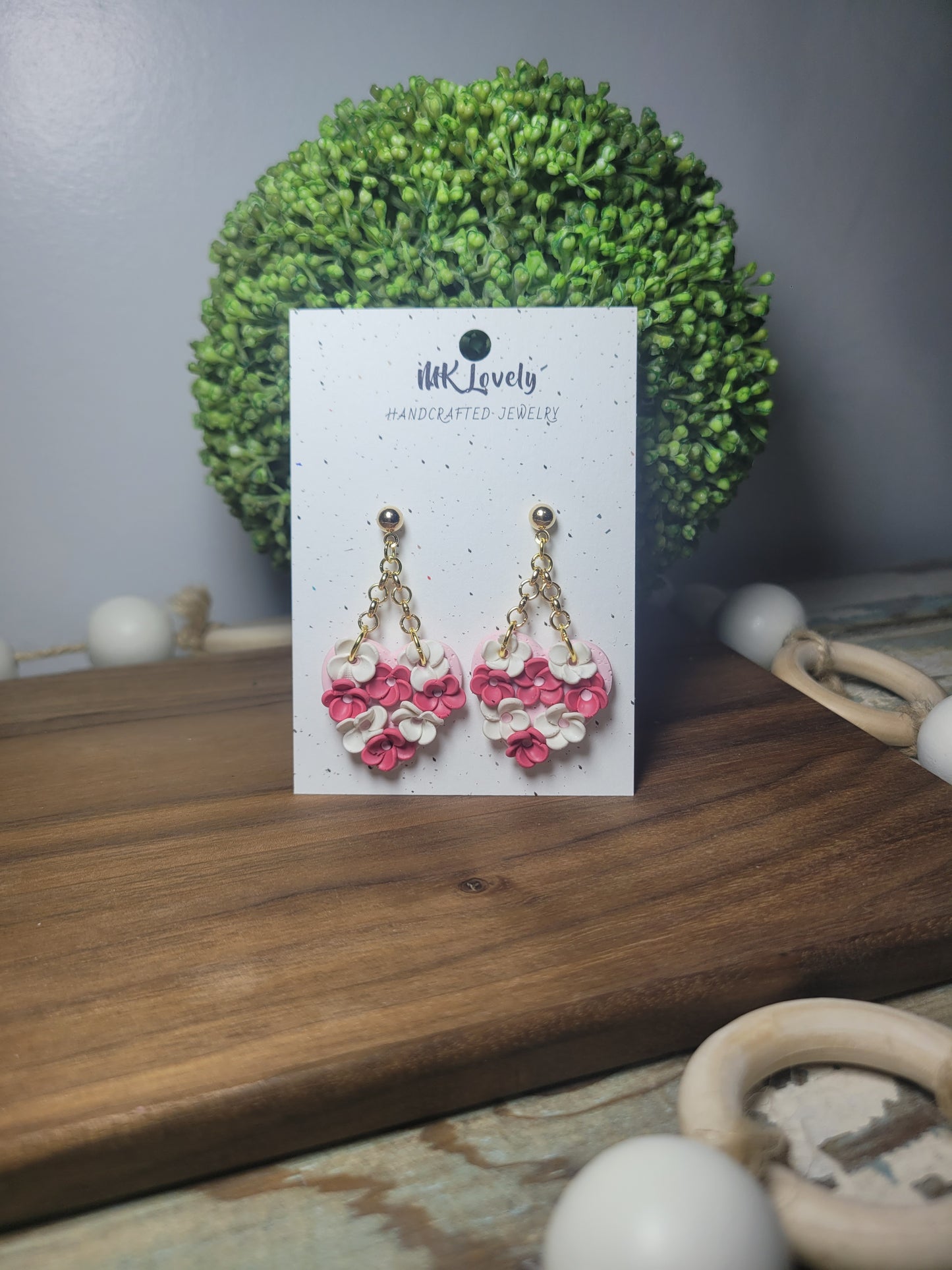 Floral Heart Dangles