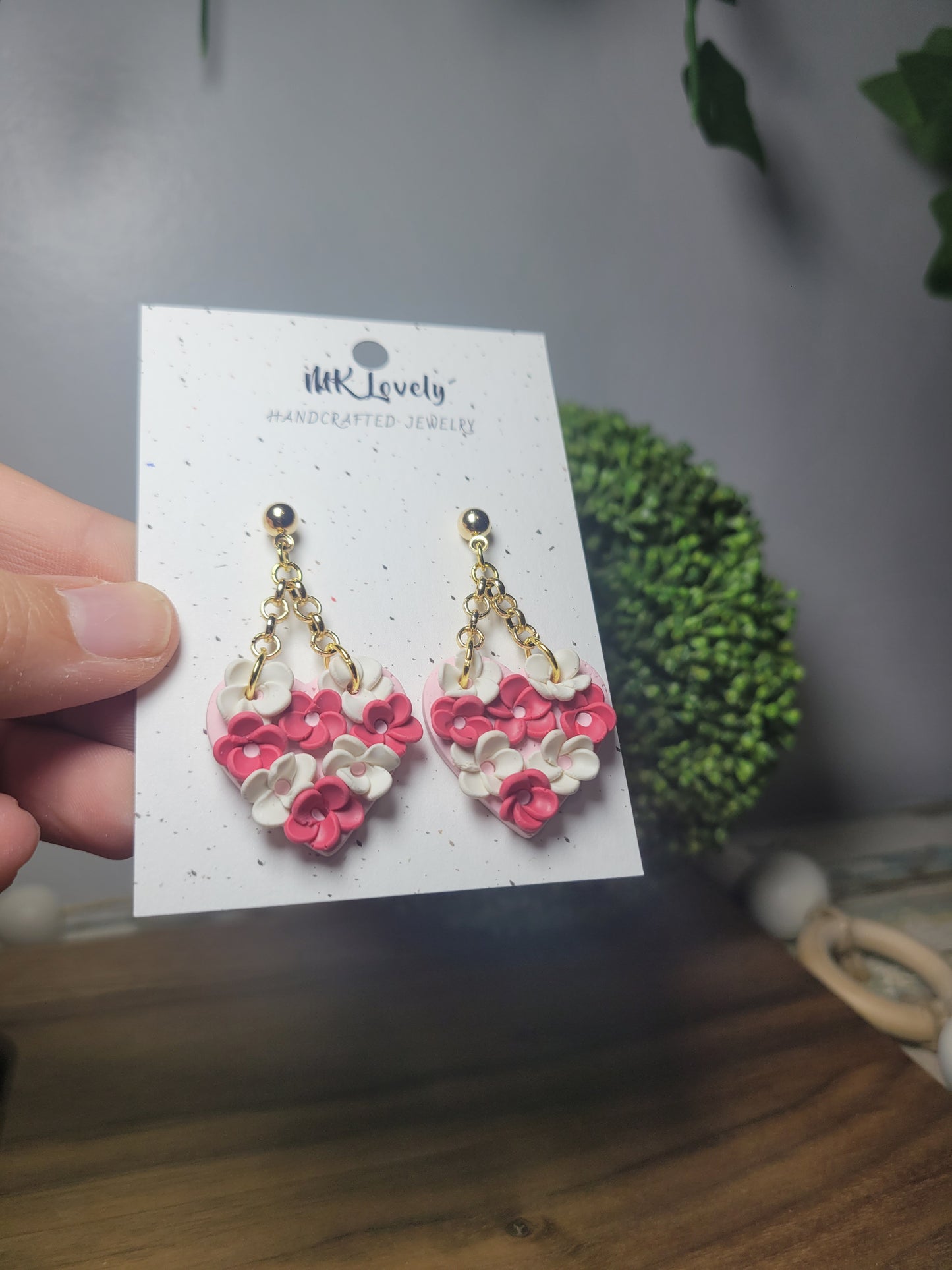 Floral Heart Dangles