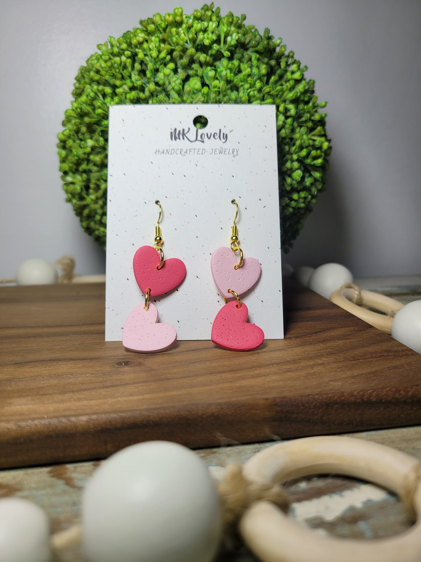 Two Tiered Heart Dangles
