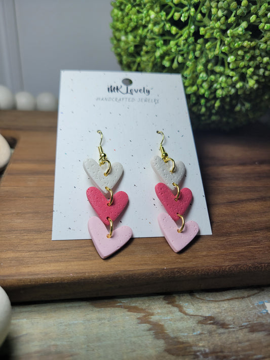 Fun Tiered Heart Earrings