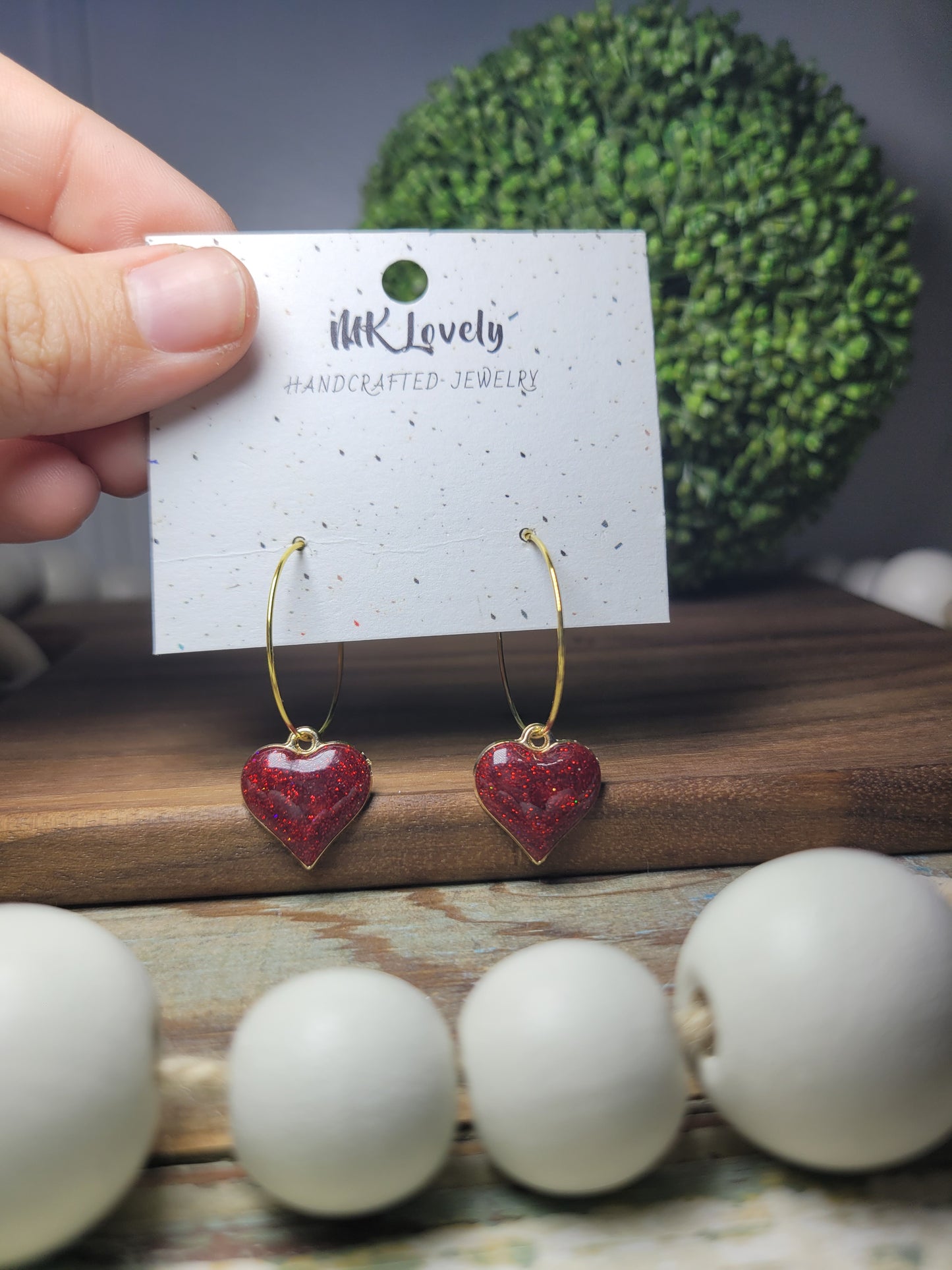 Heart Charmed Hoops