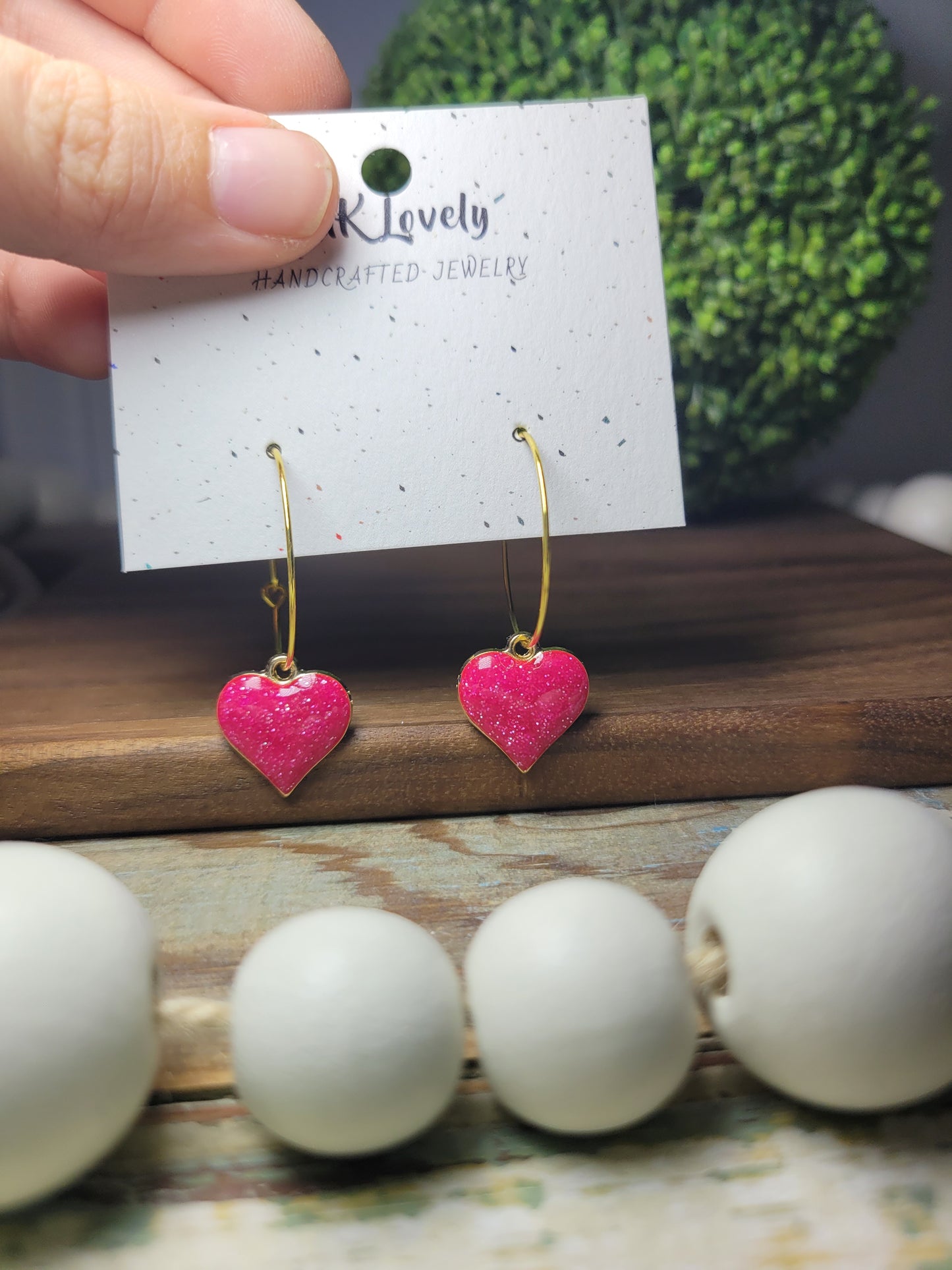 Heart Charmed Hoops