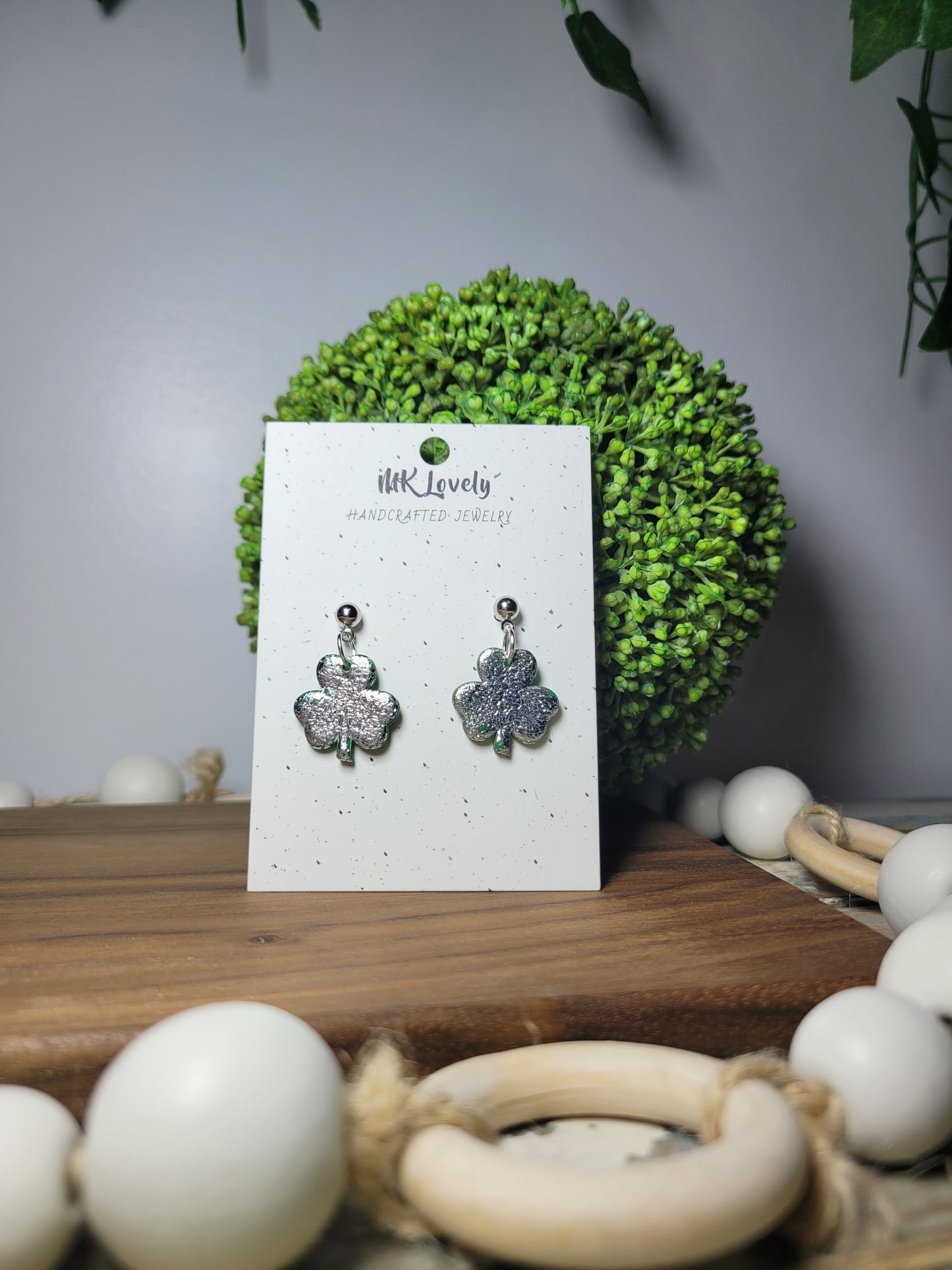 Foiled Clover Earrings