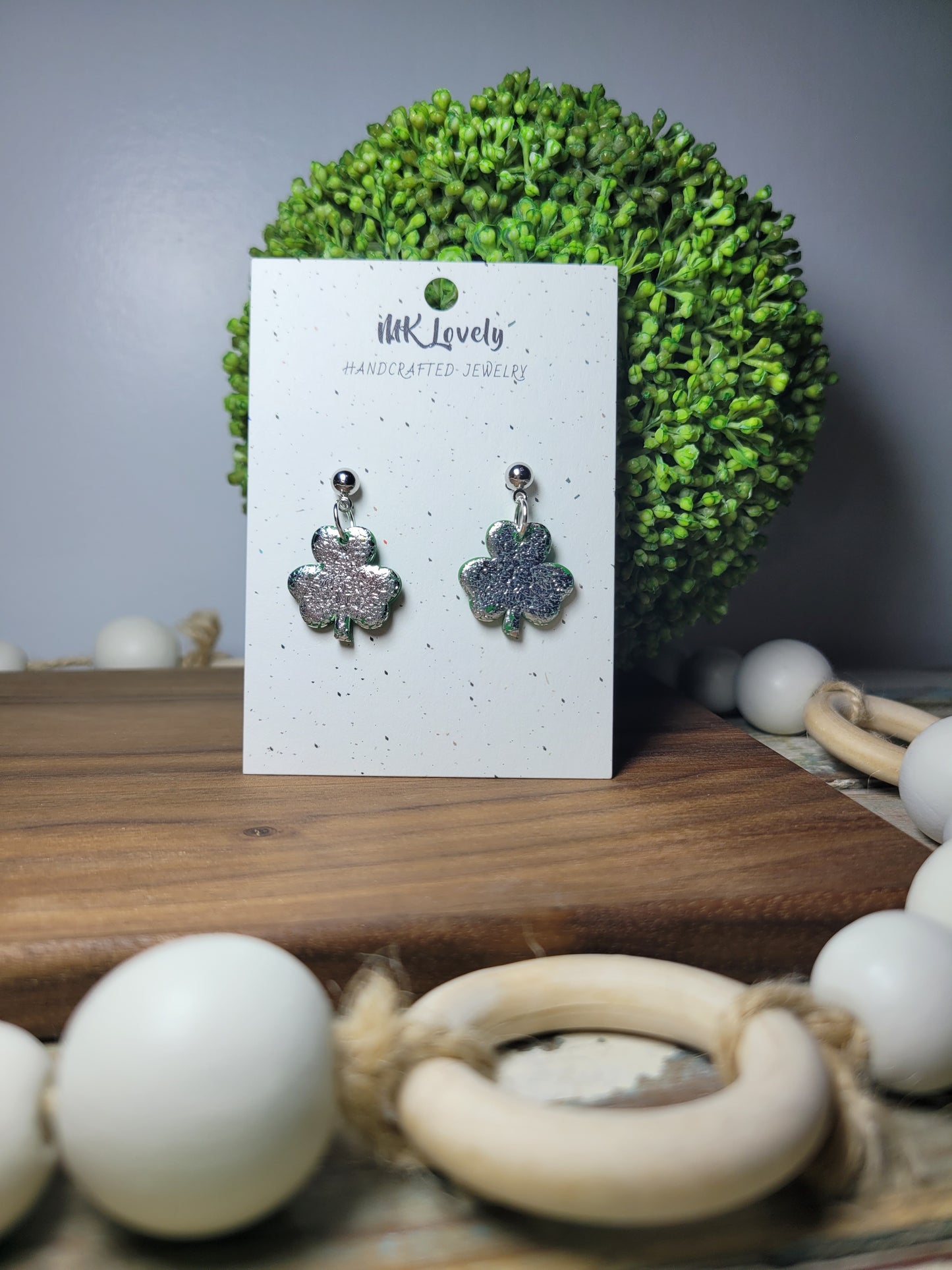Foiled Clover Earrings