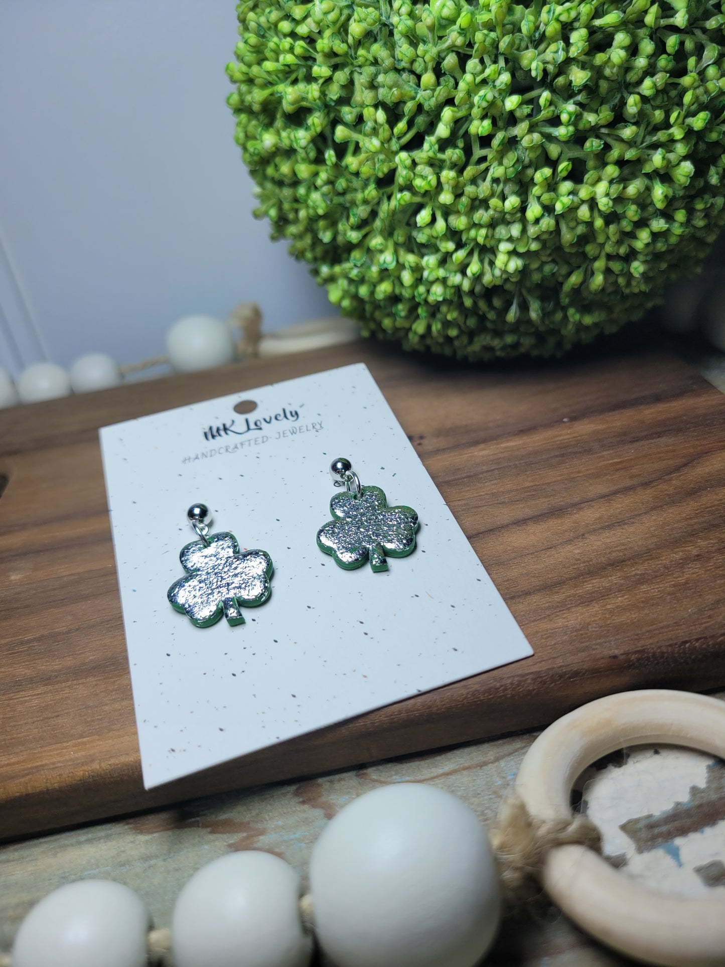 Foiled Clover Earrings