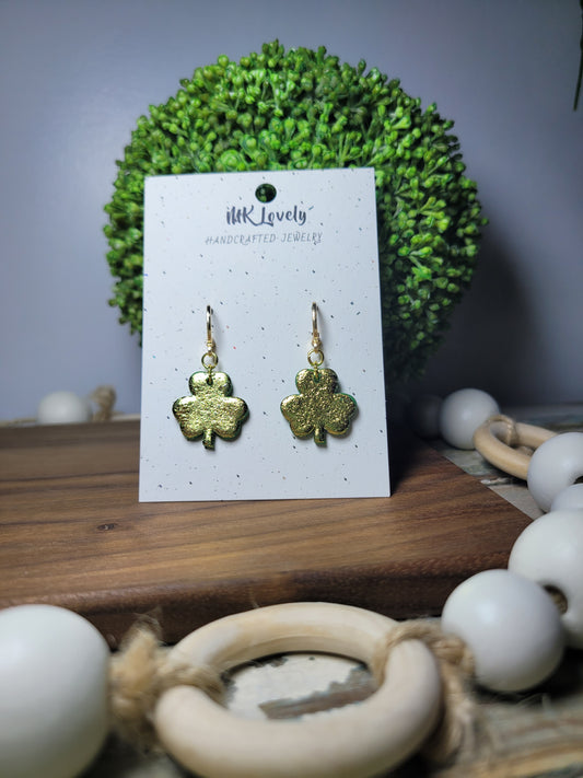 Foiled Clover Earrings
