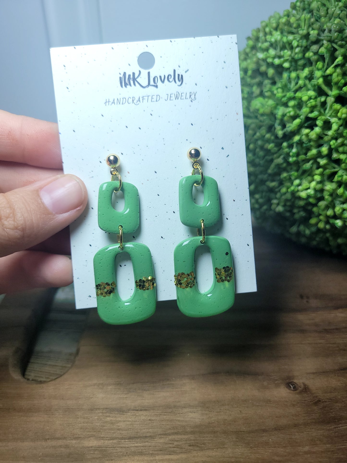 Green/Gold Dangles