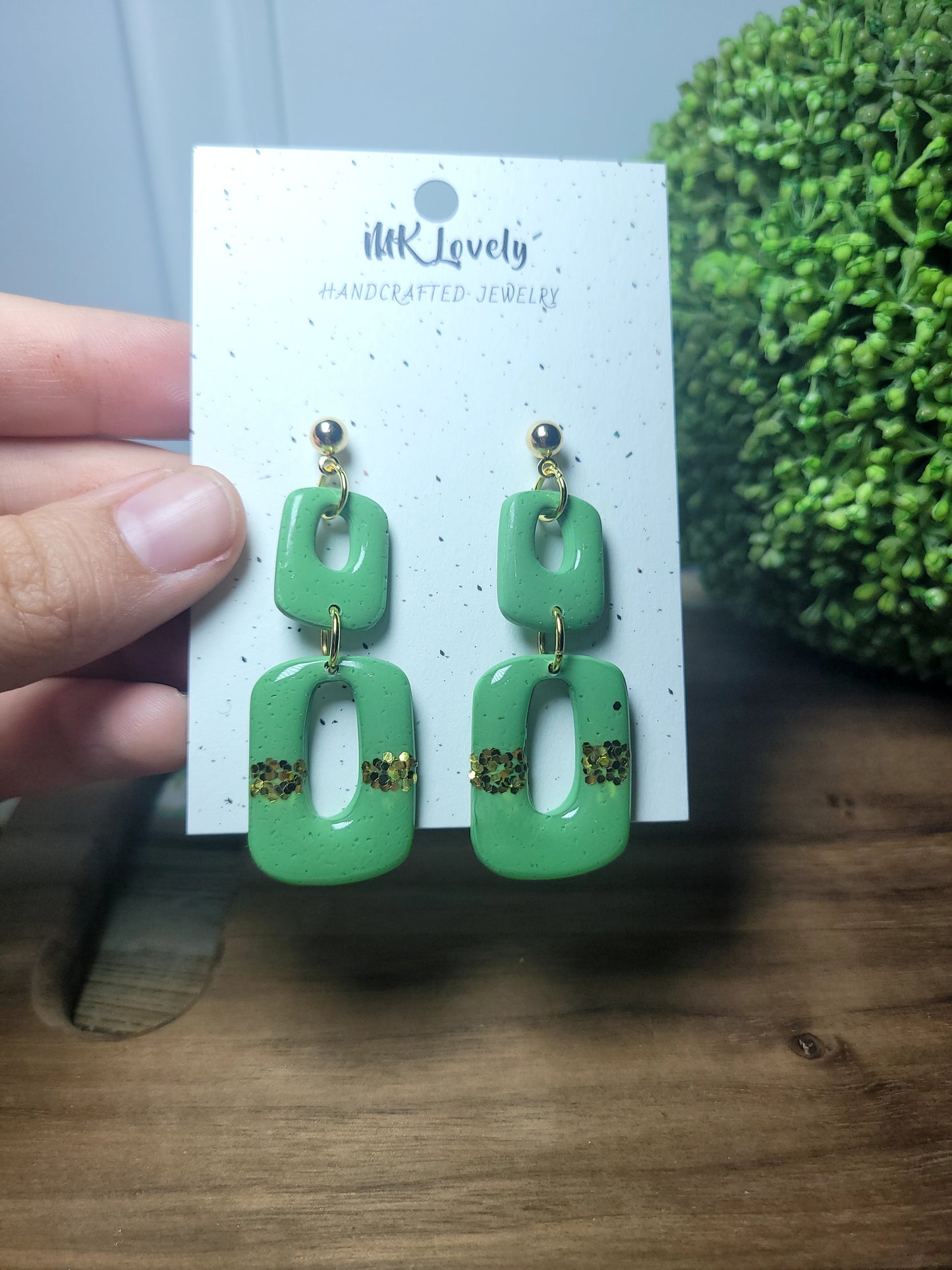 Green/Gold Dangles