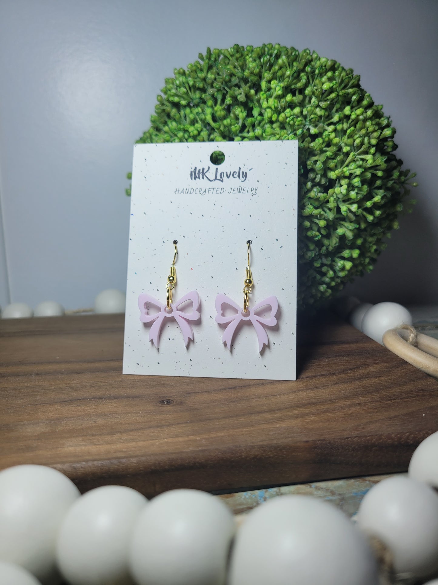 Acrylic Bow Earrings