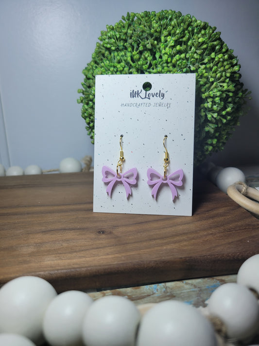 Acrylic Bow Earrings