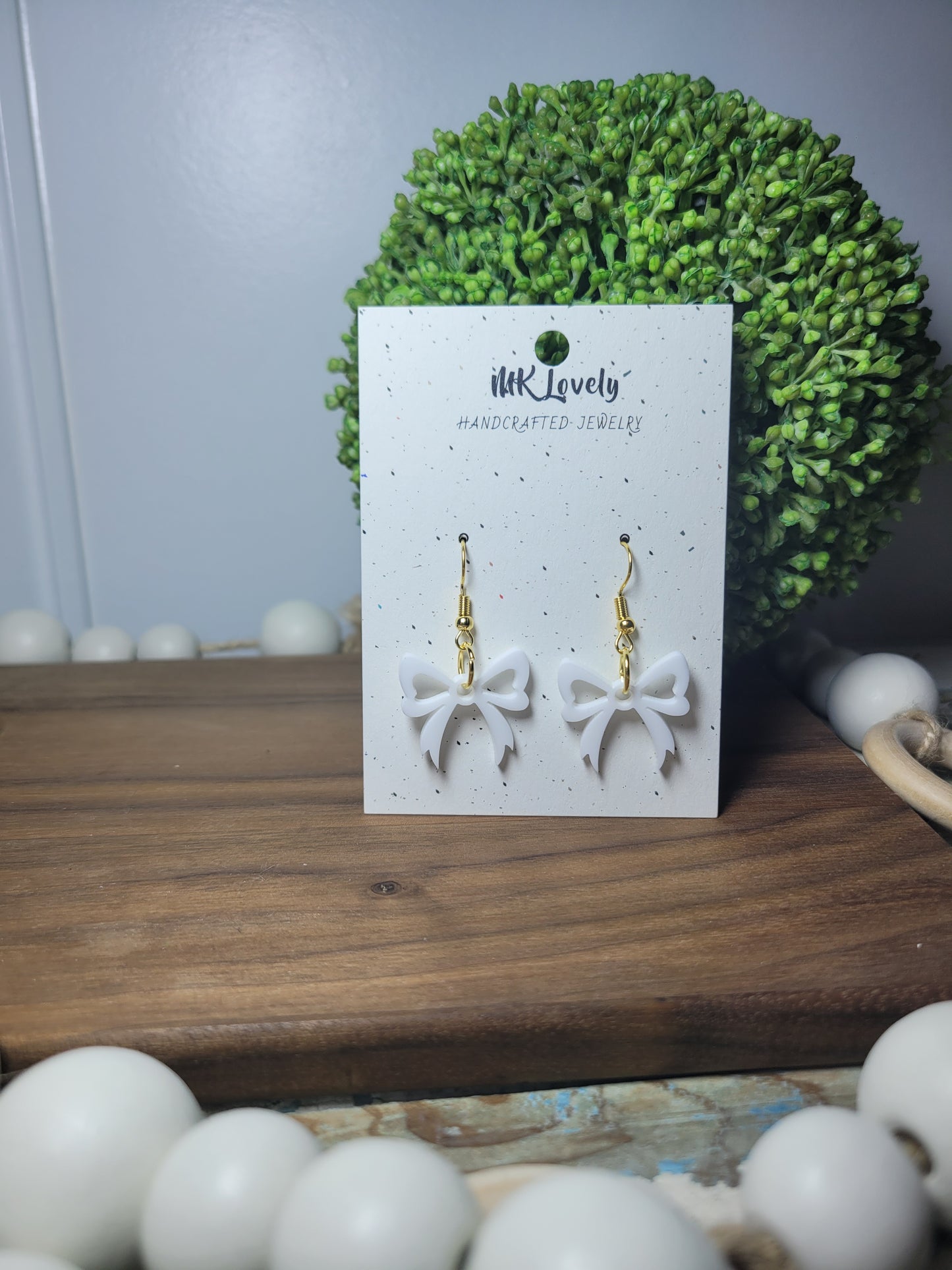Acrylic Bow Earrings
