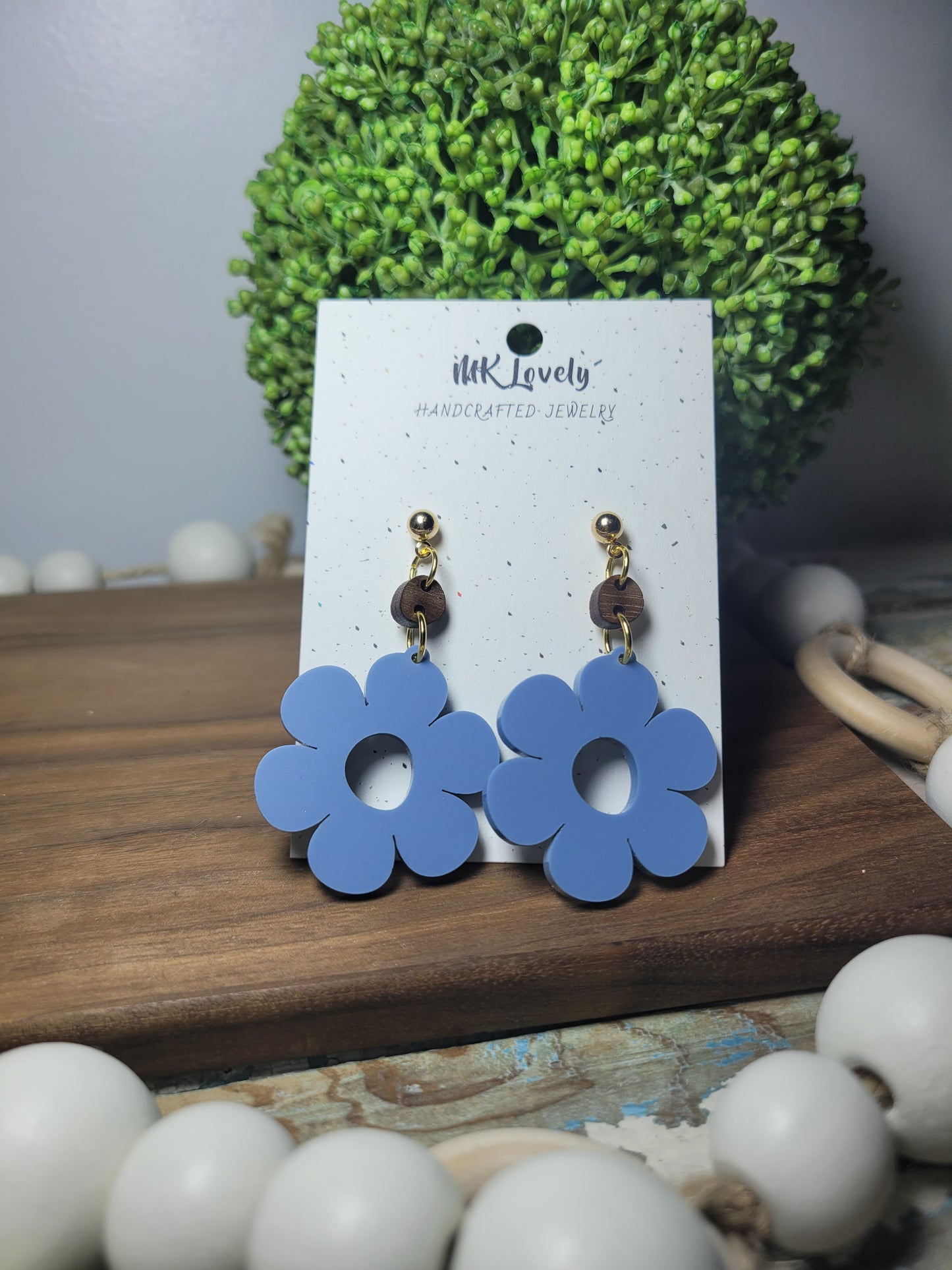 Acrylic Boho Flower Dangles