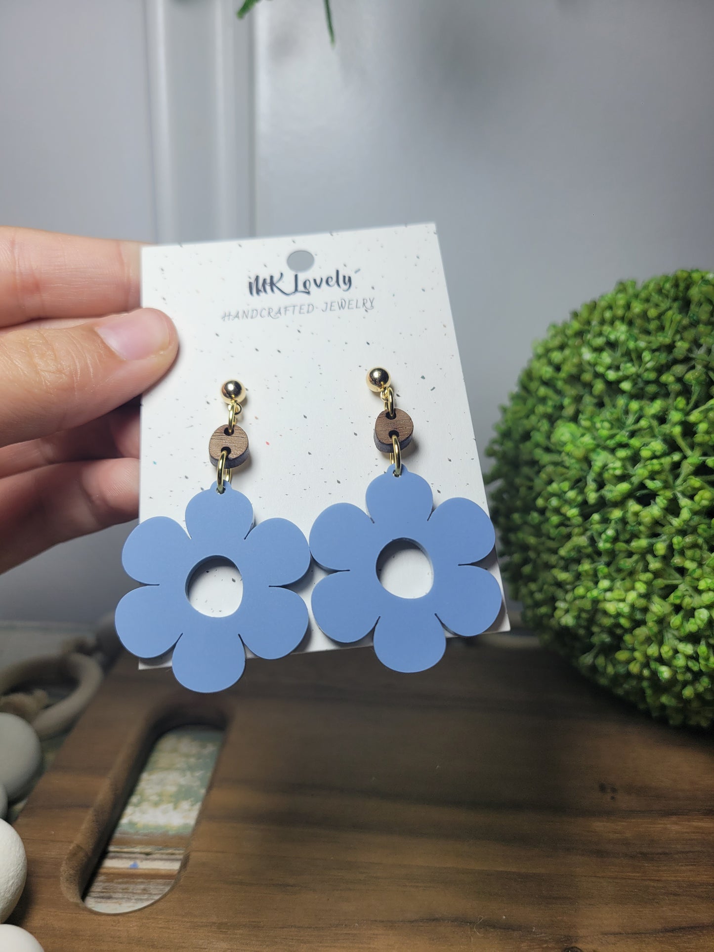 Acrylic Boho Flower Dangles