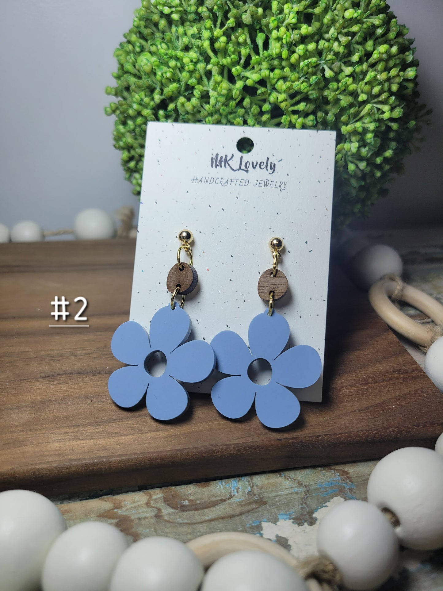 Acrylic Boho Flower Dangles