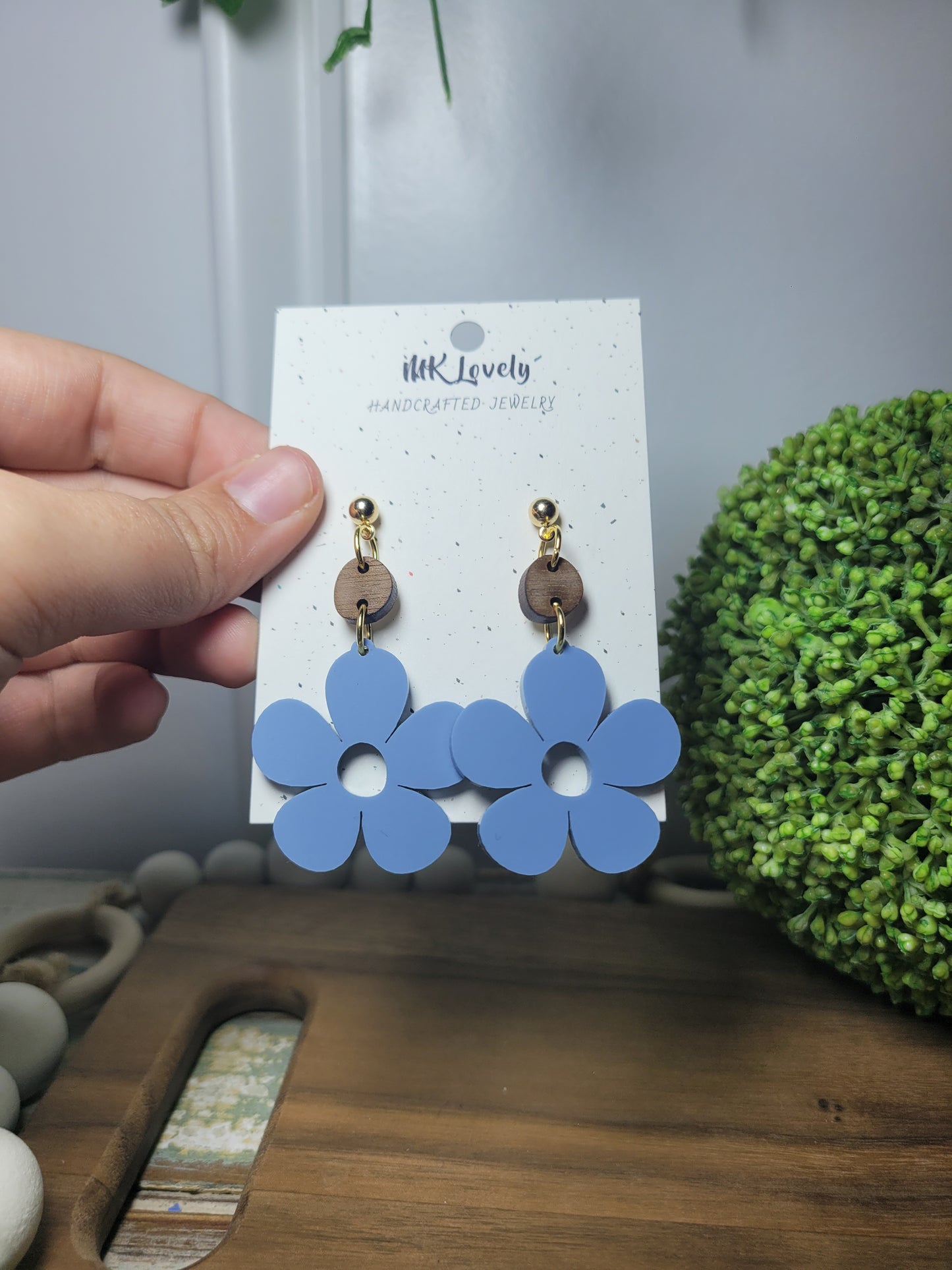 Acrylic Boho Flower Dangles