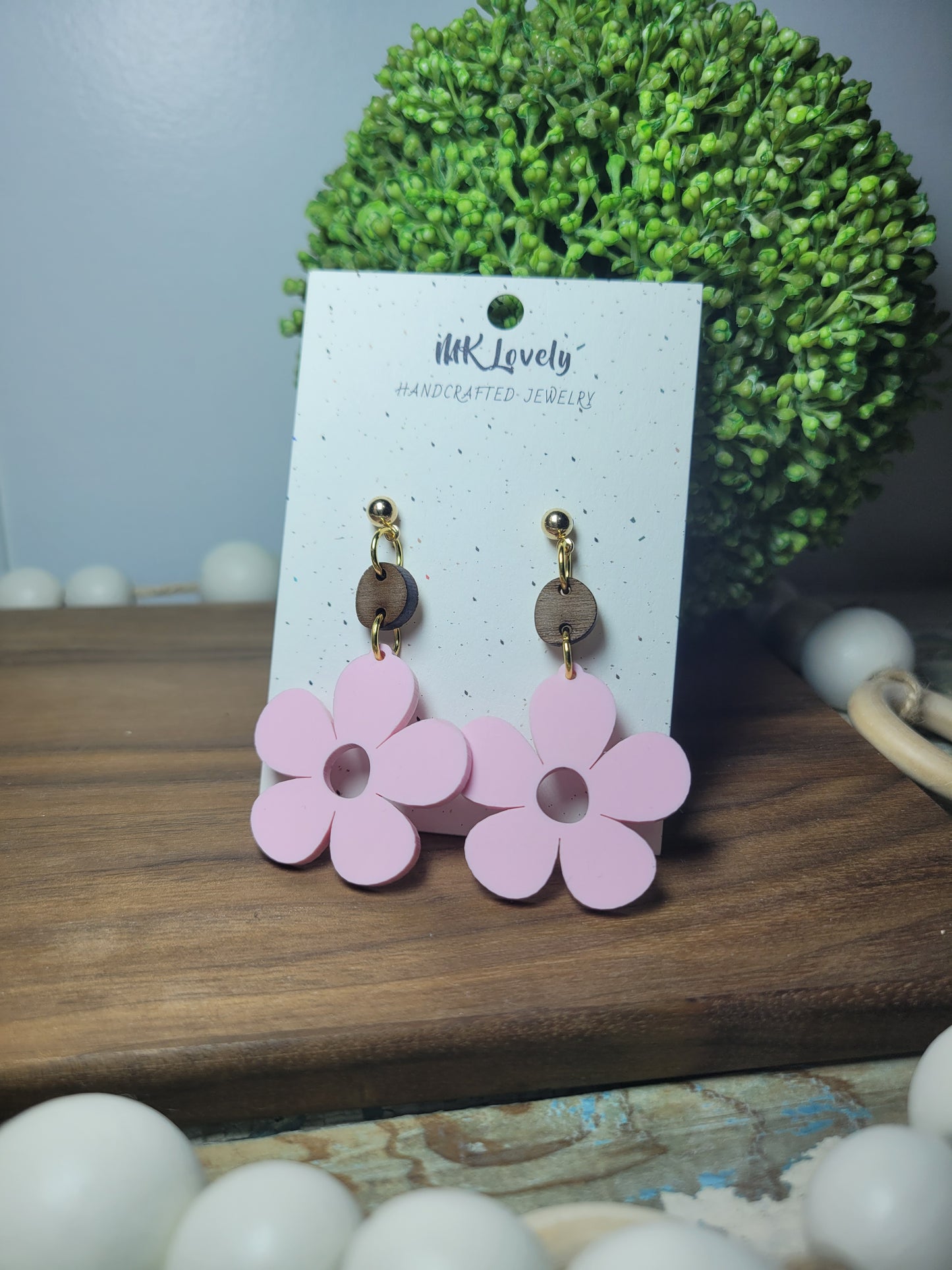 Acrylic Boho Flower Dangles