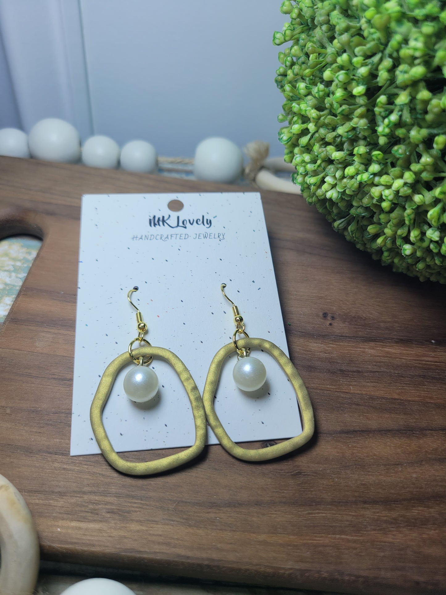 Hammered/Pearl Dangles