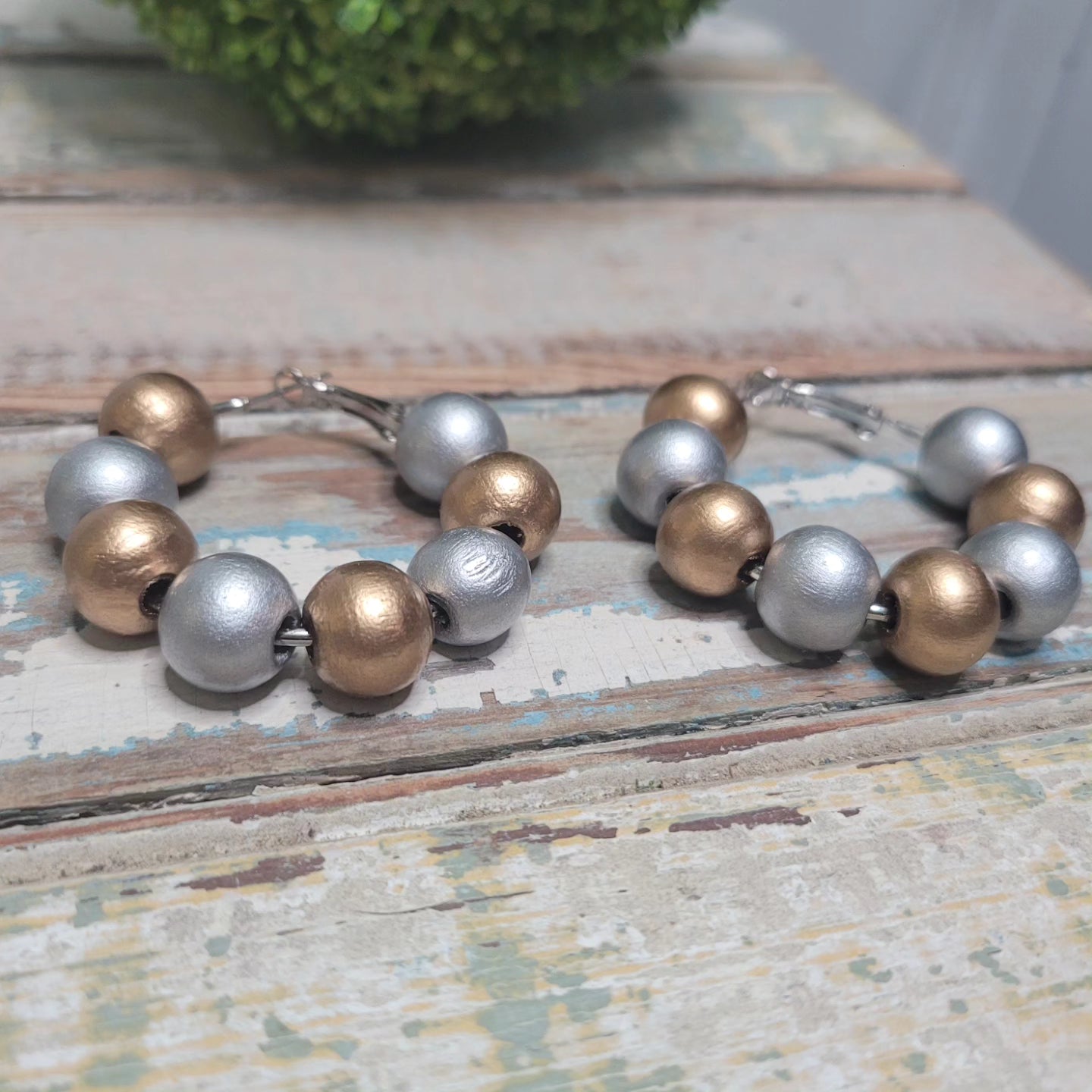 Beaded Hoops