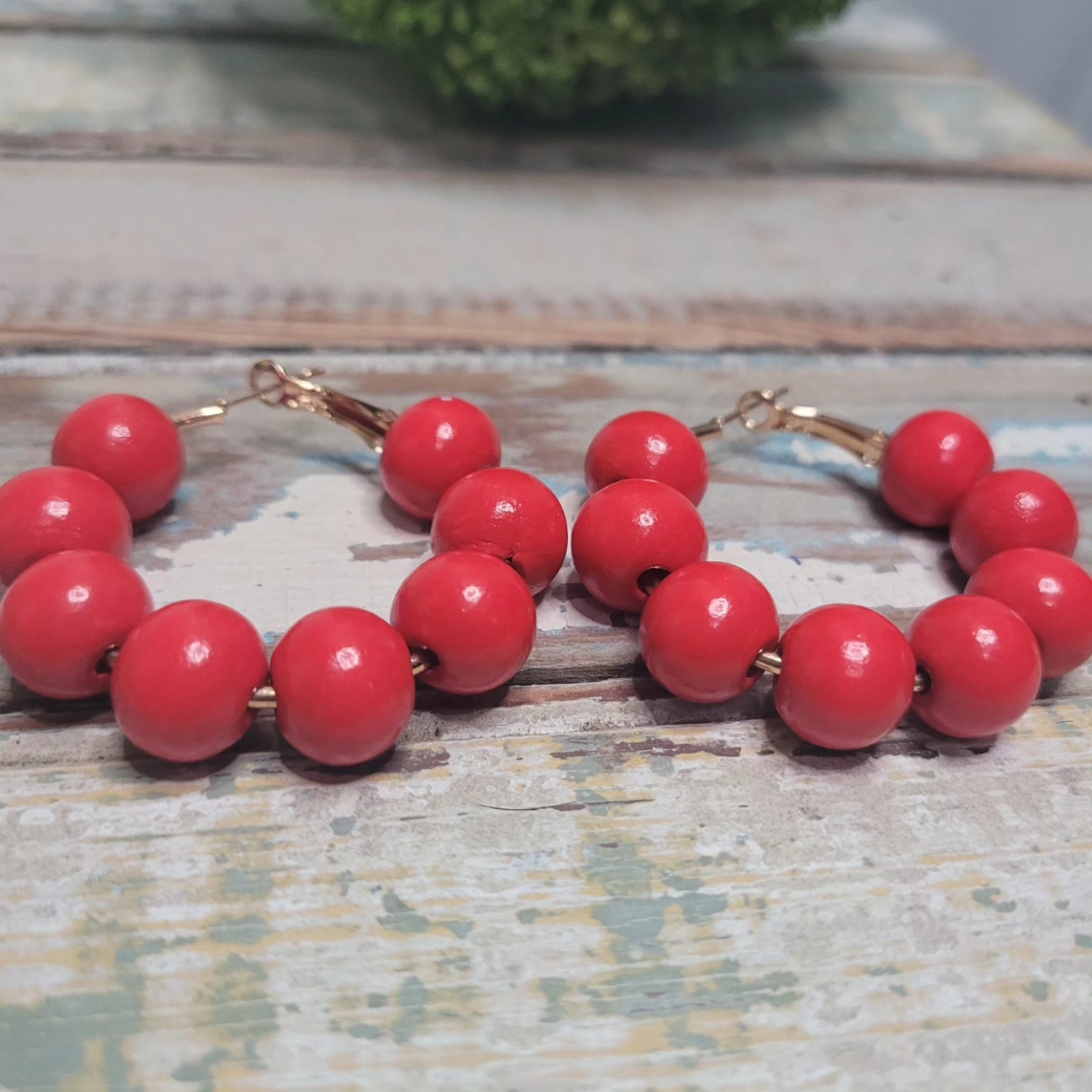 Beaded Hoops
