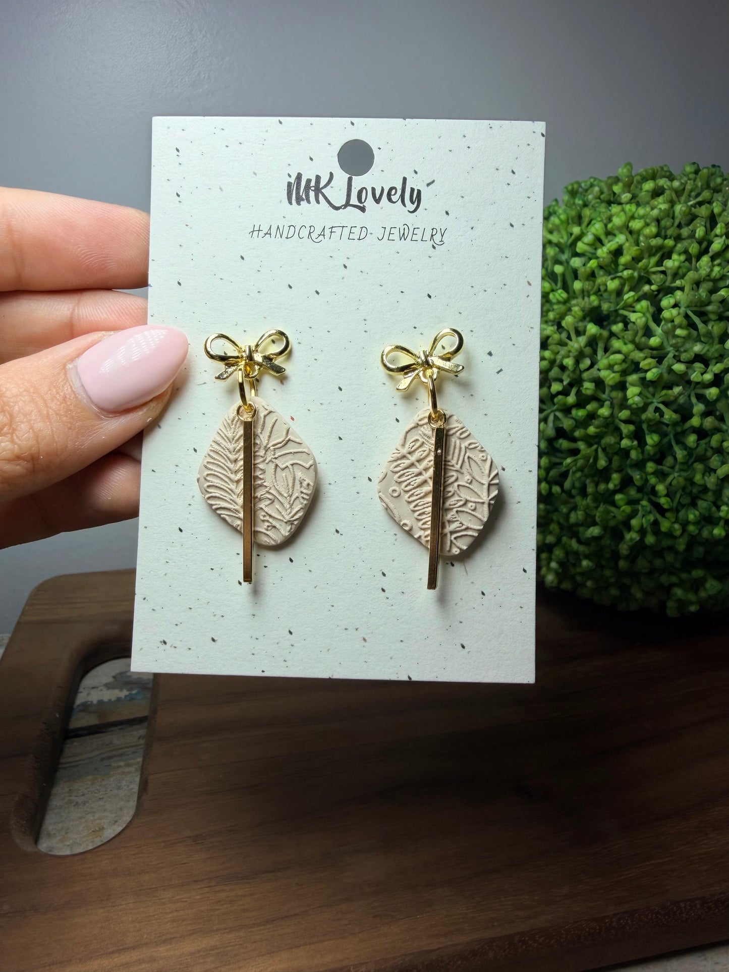 Textured Charm Earrings