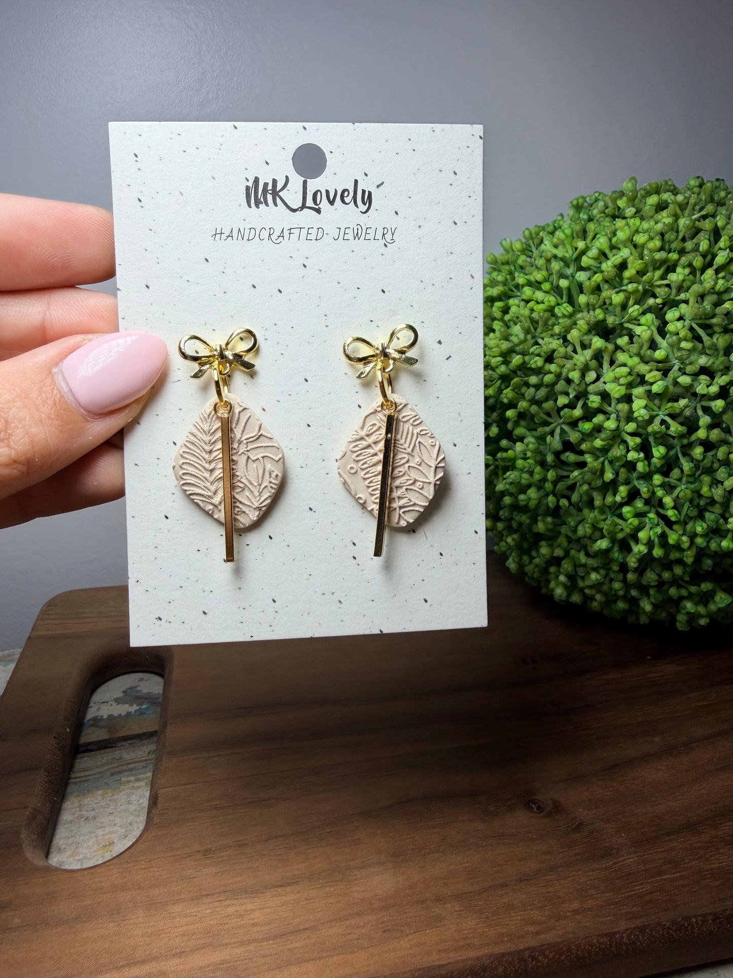 Textured Charm Earrings