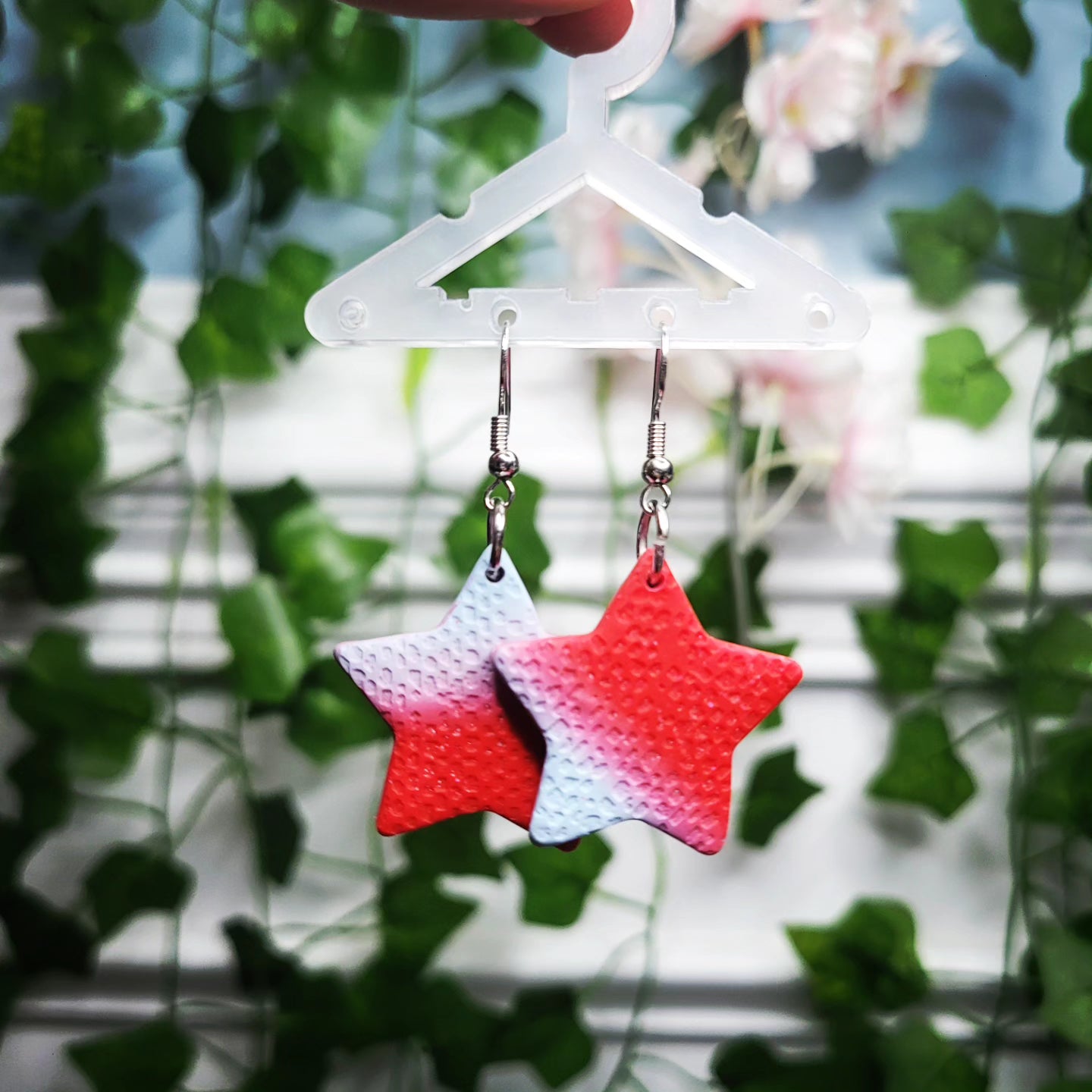 Patriotic Ombre Star Dangles