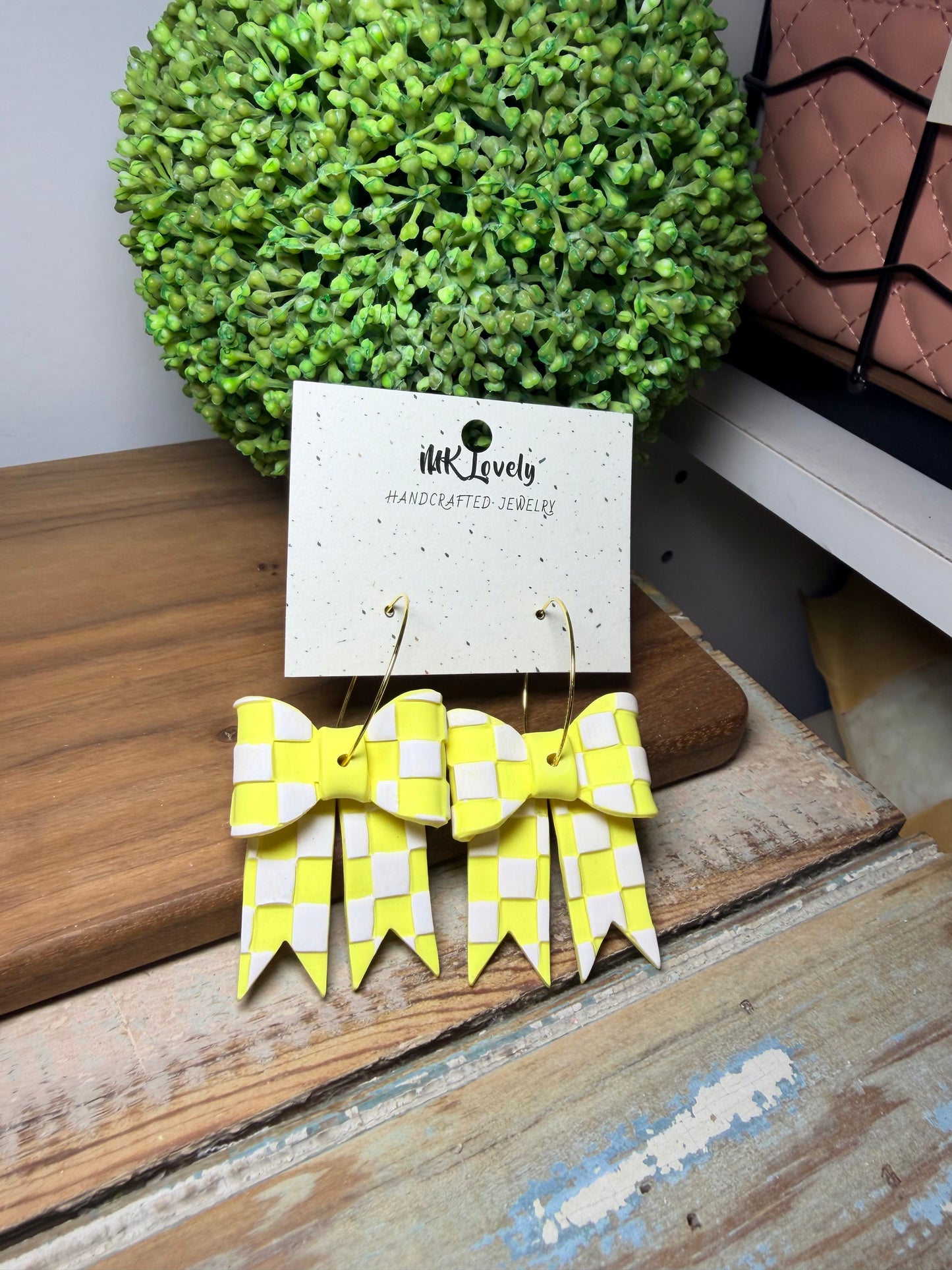 Checkered Charmer Hoops