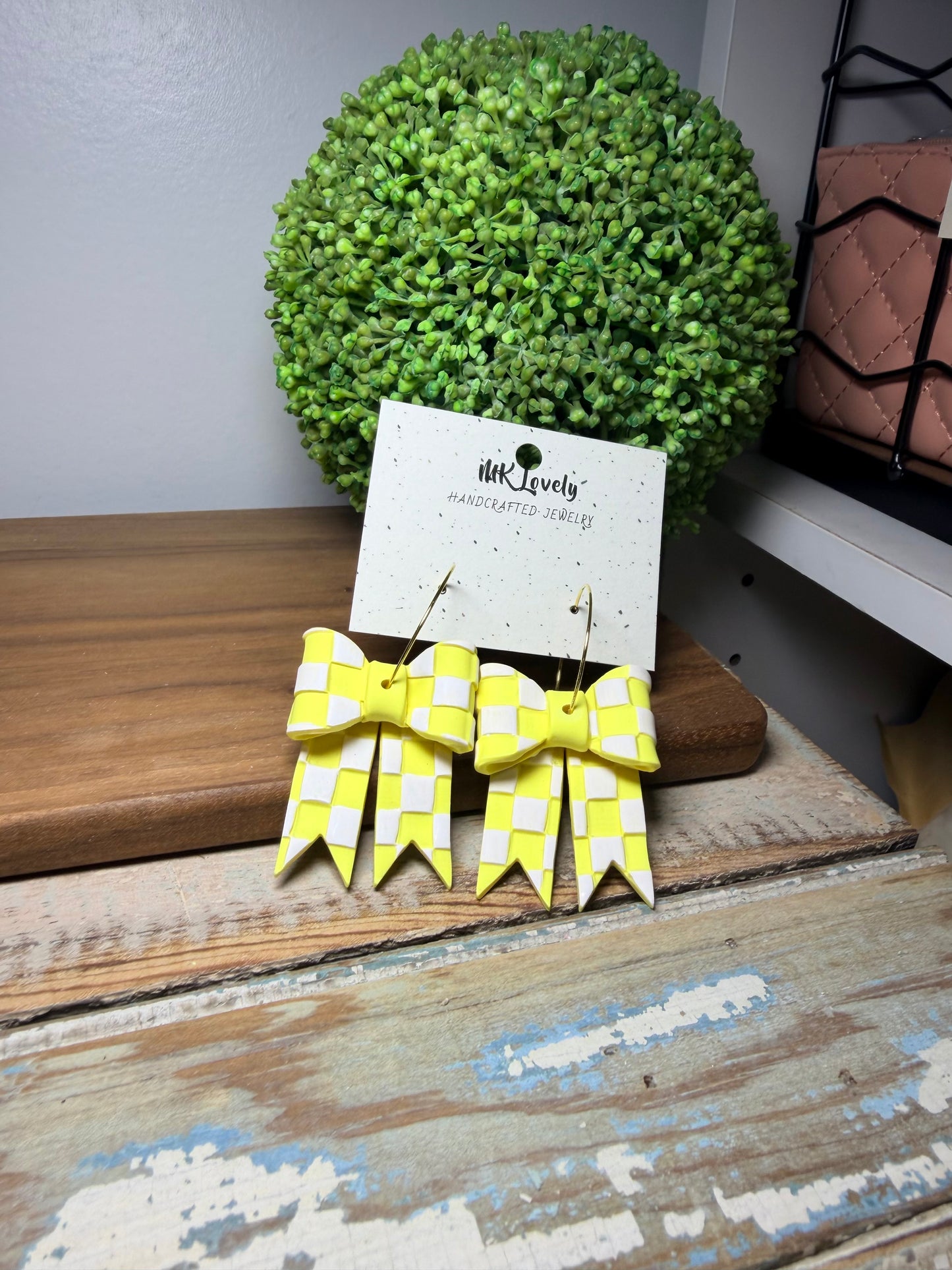 Checkered Charmer Hoops