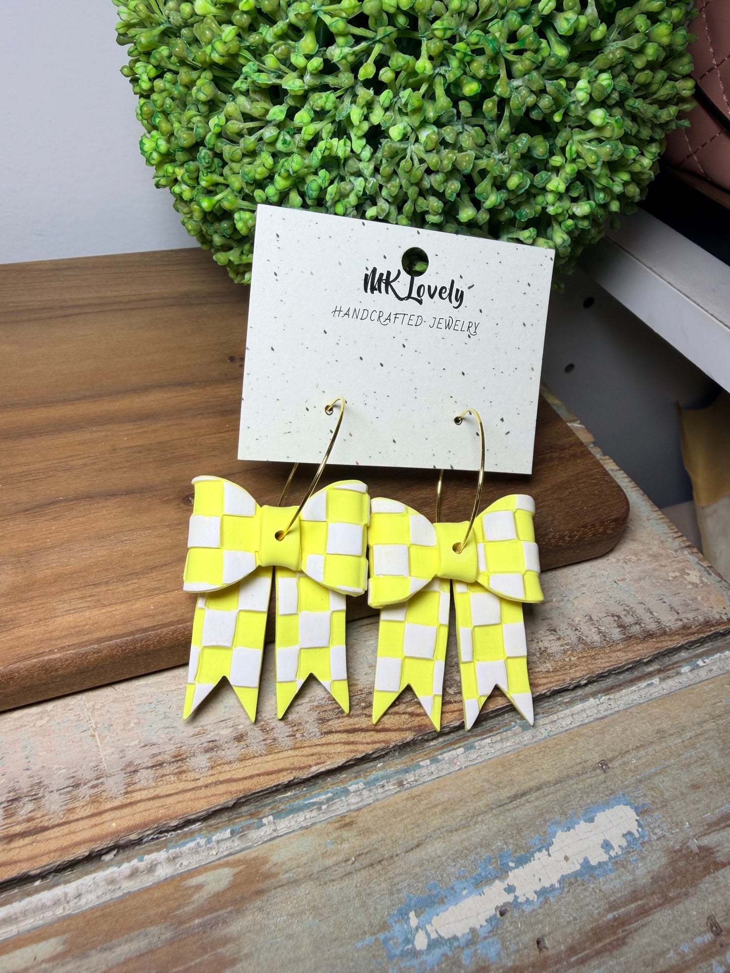 Checkered Charmer Hoops