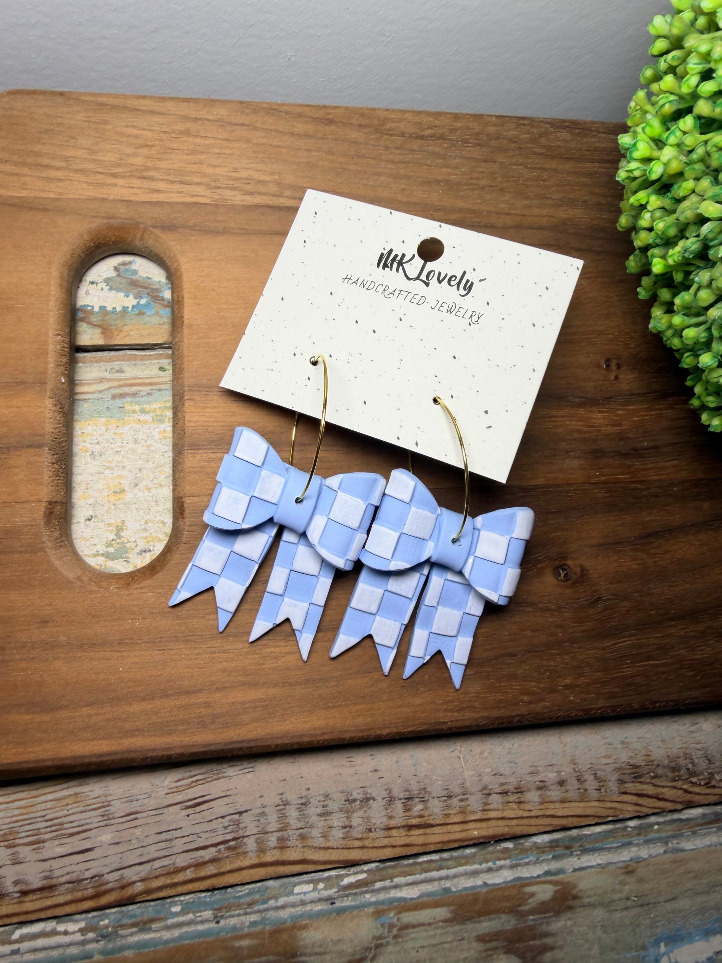 Checkered Charmer Hoops