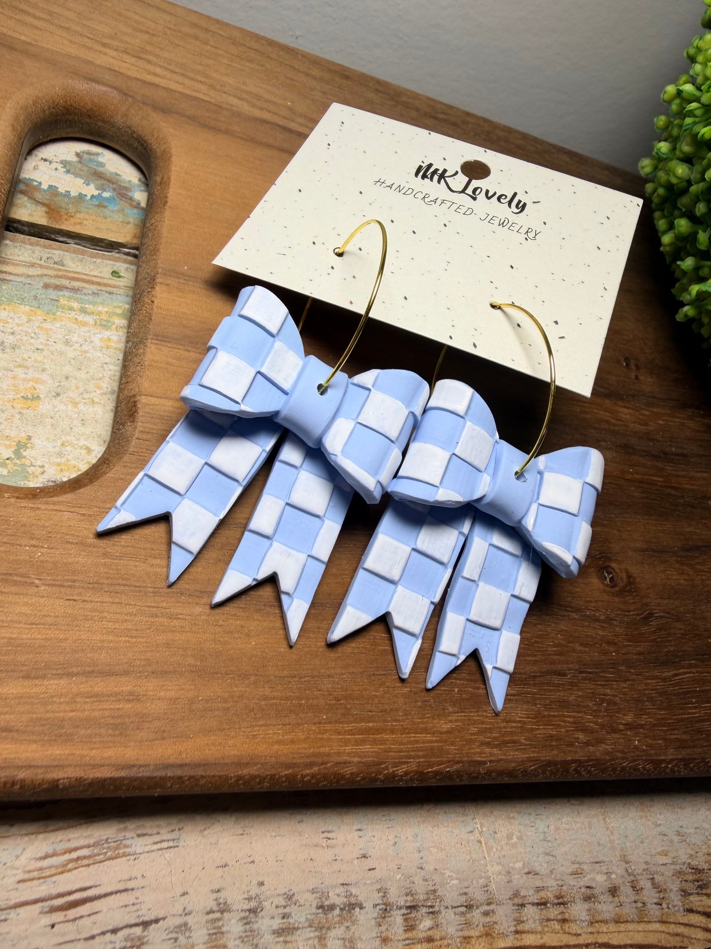 Checkered Charmer Hoops