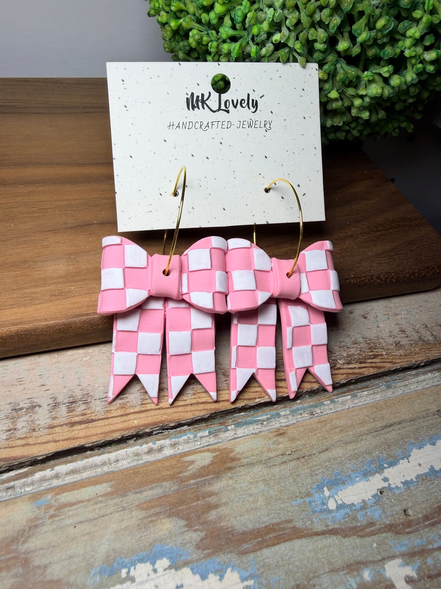 Checkered Charmer Hoops