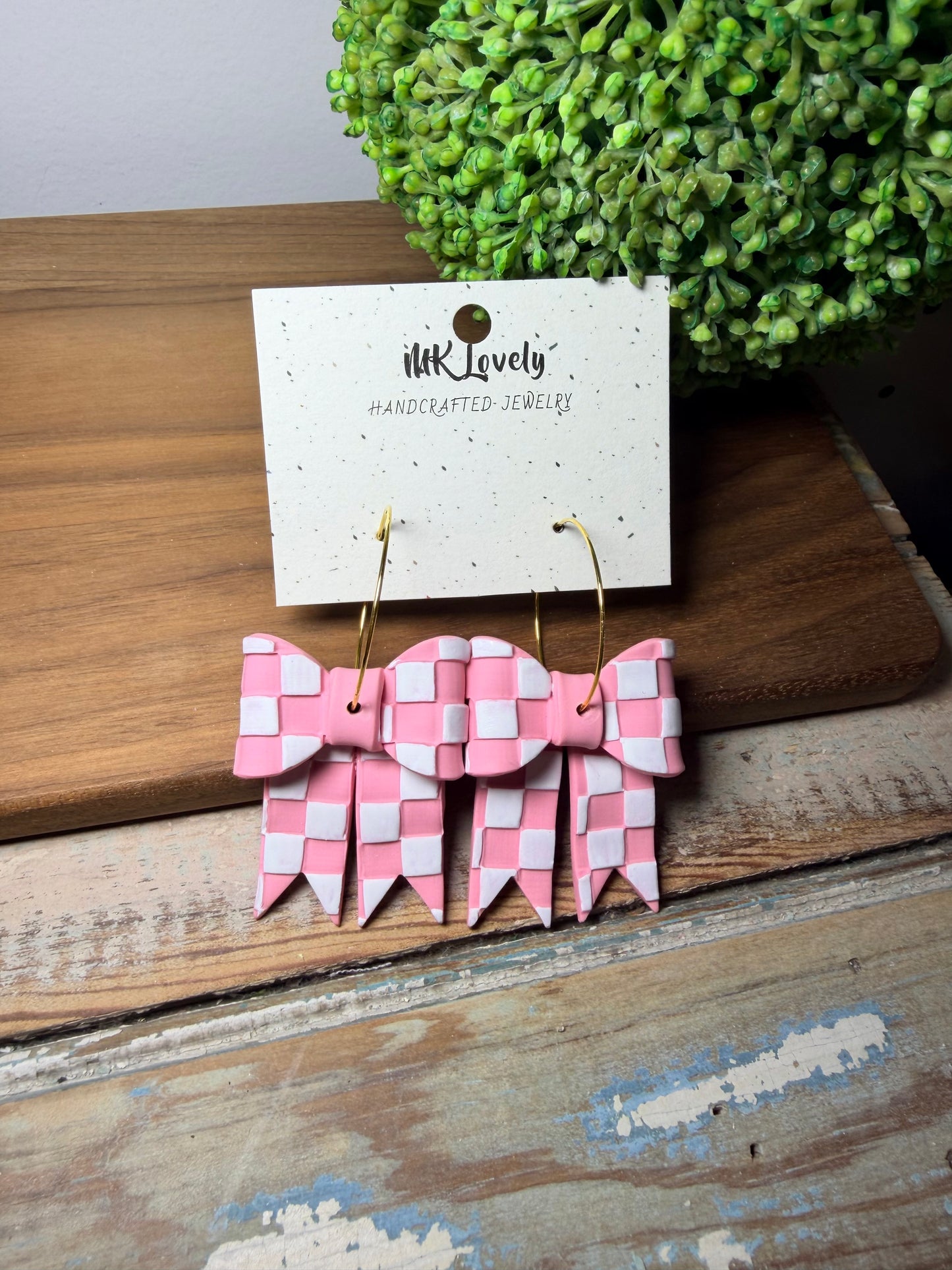 Checkered Charmer Hoops