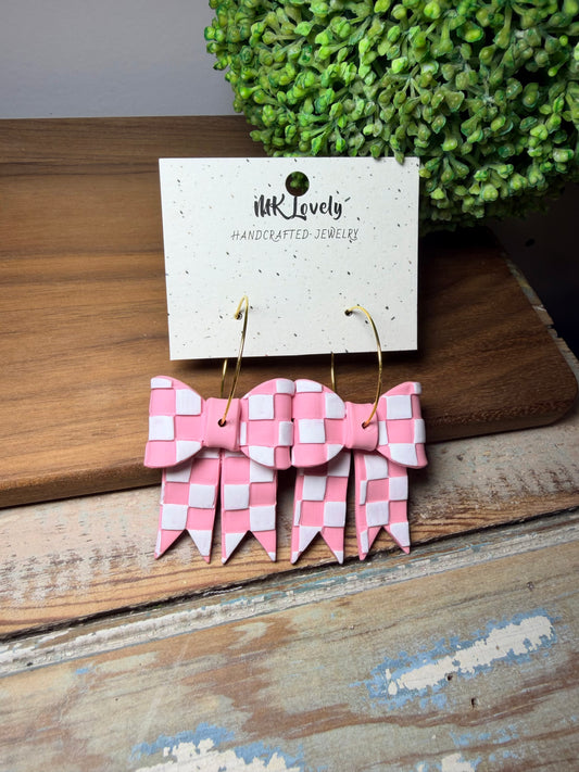 Checkered Charmer Hoops