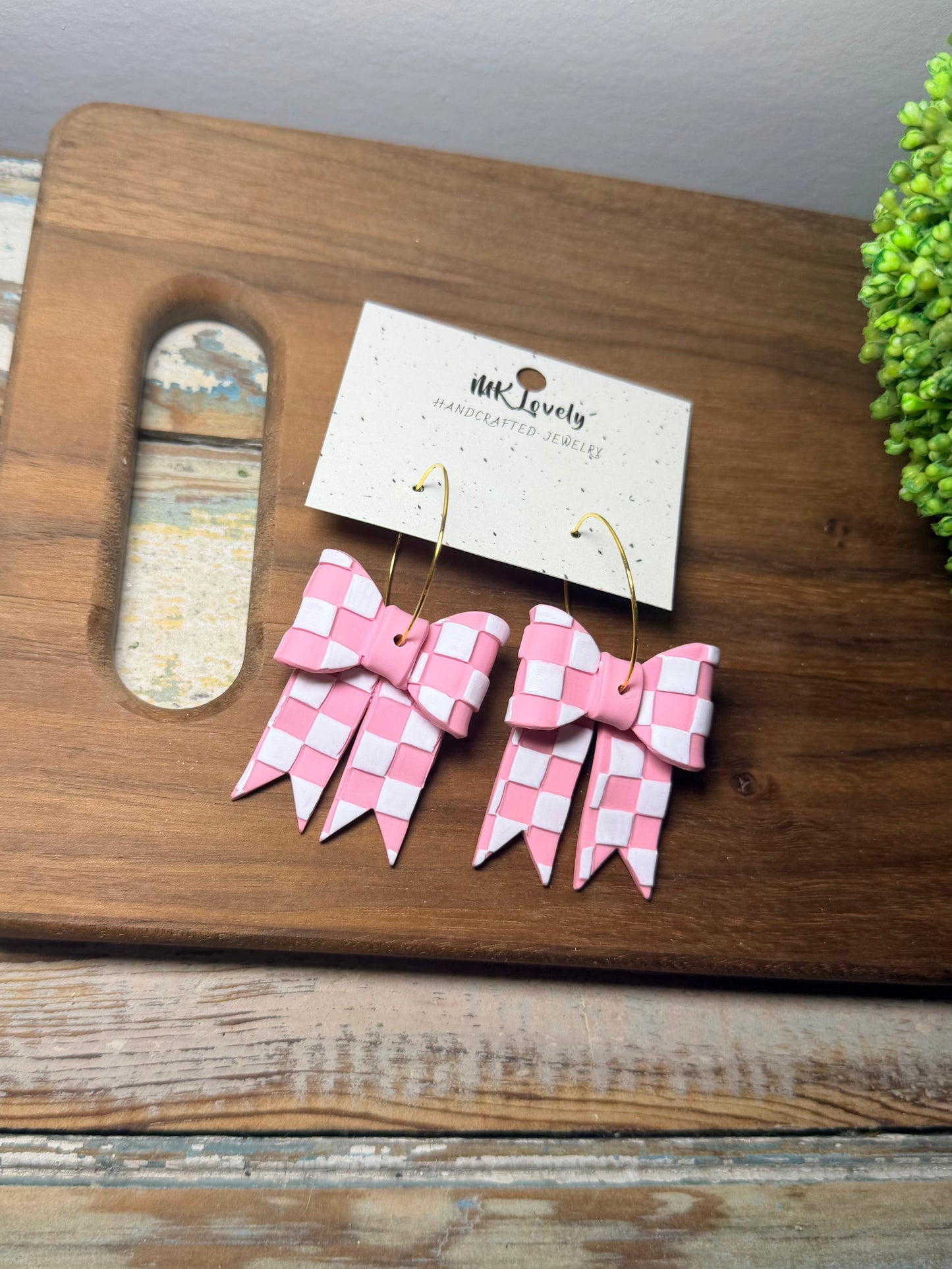 Checkered Charmer Hoops