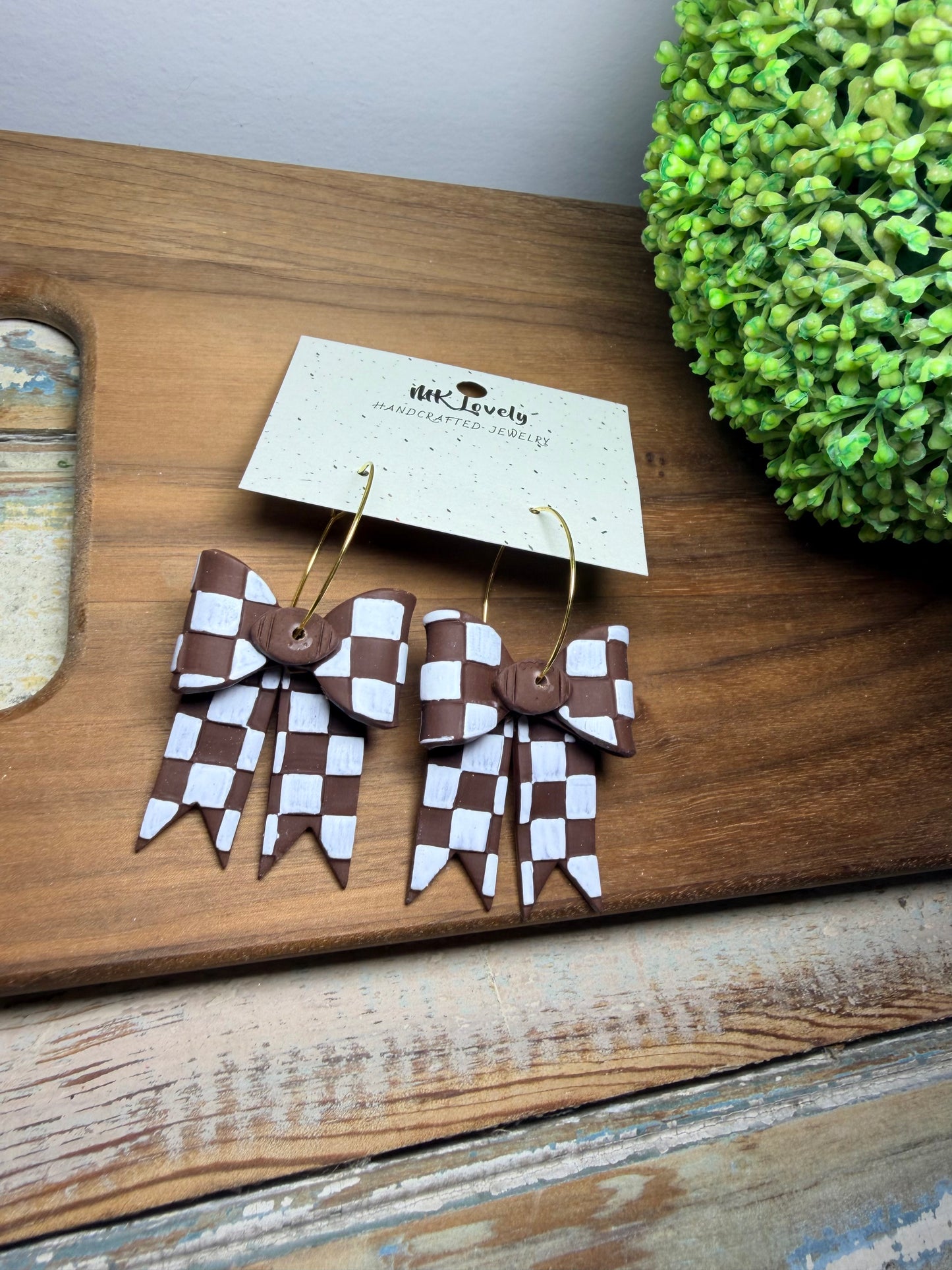 Checkered Charmer Hoops