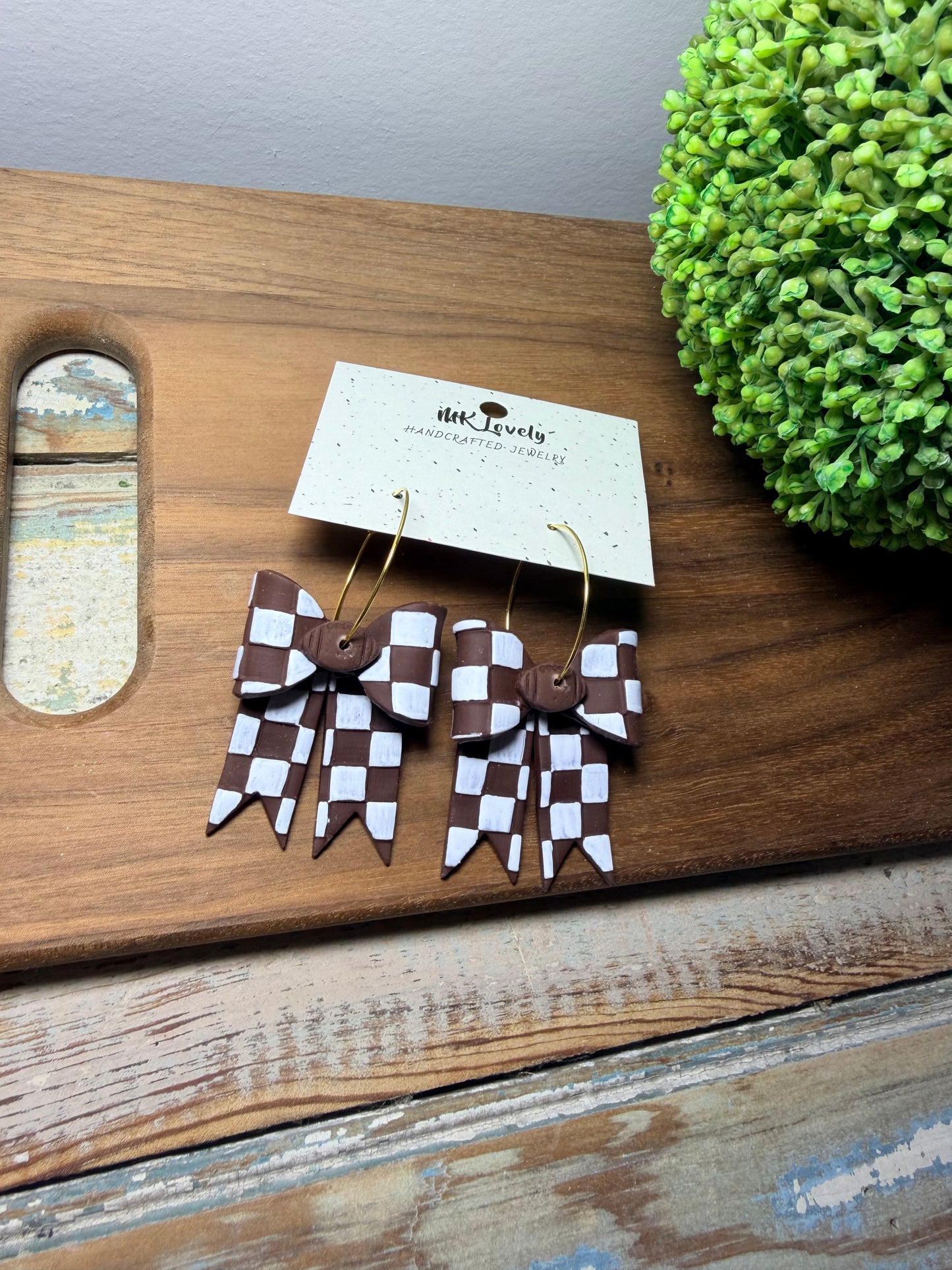 Checkered Charmer Hoops