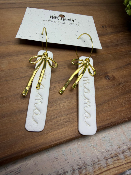 Coquette Mama Bar Hoops