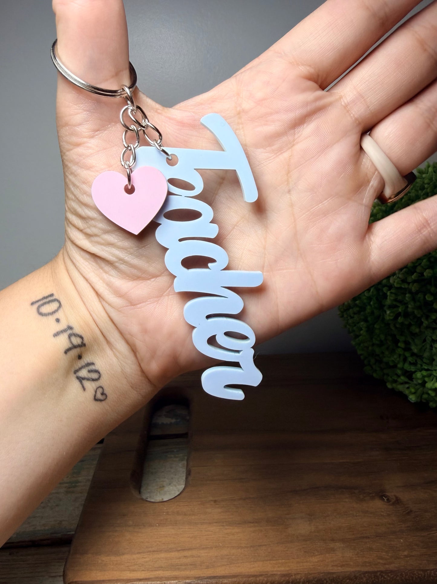 A+ Acrylic Teacher Keychain