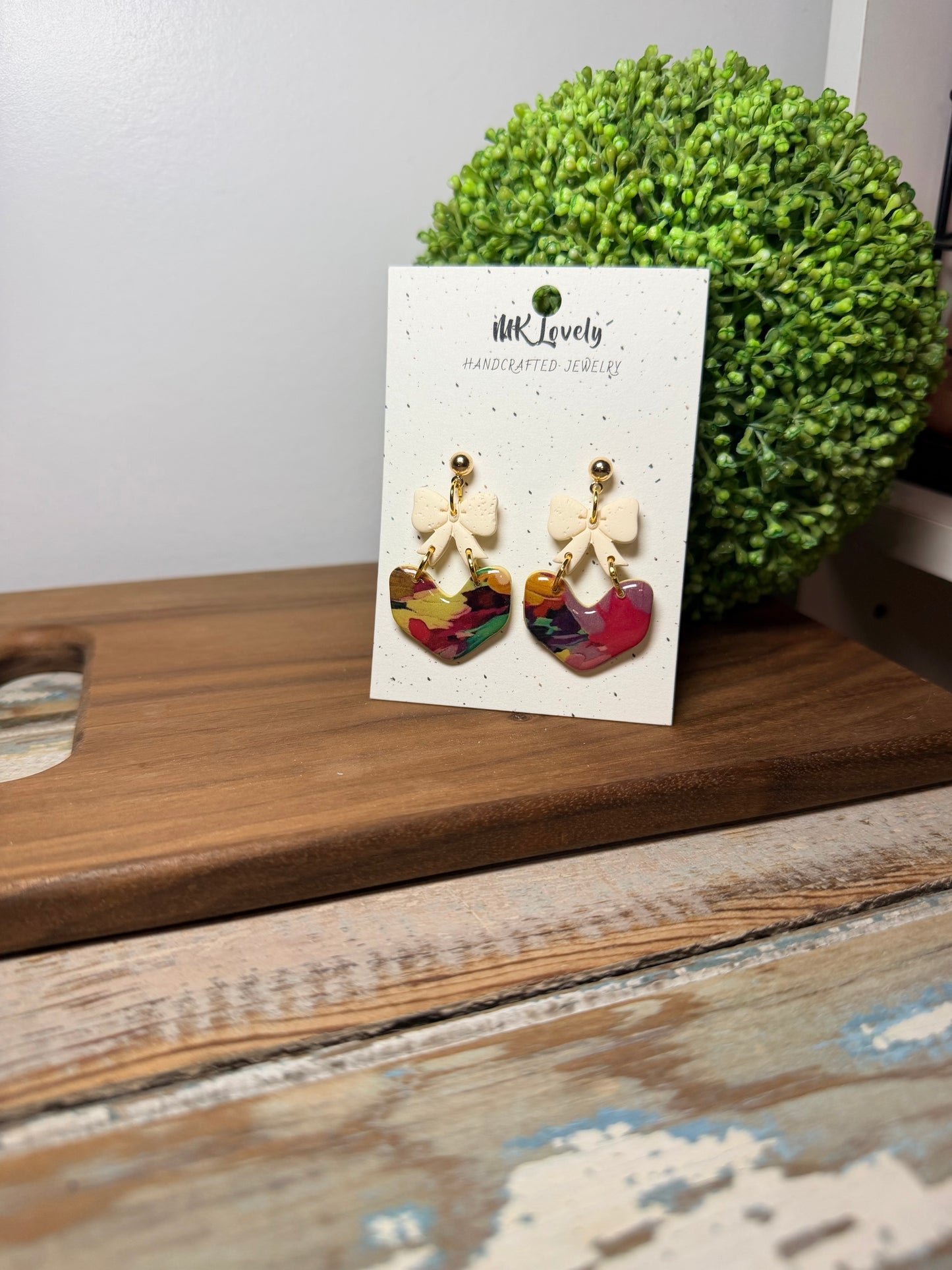 Blossom & Bow Canvas Earrings