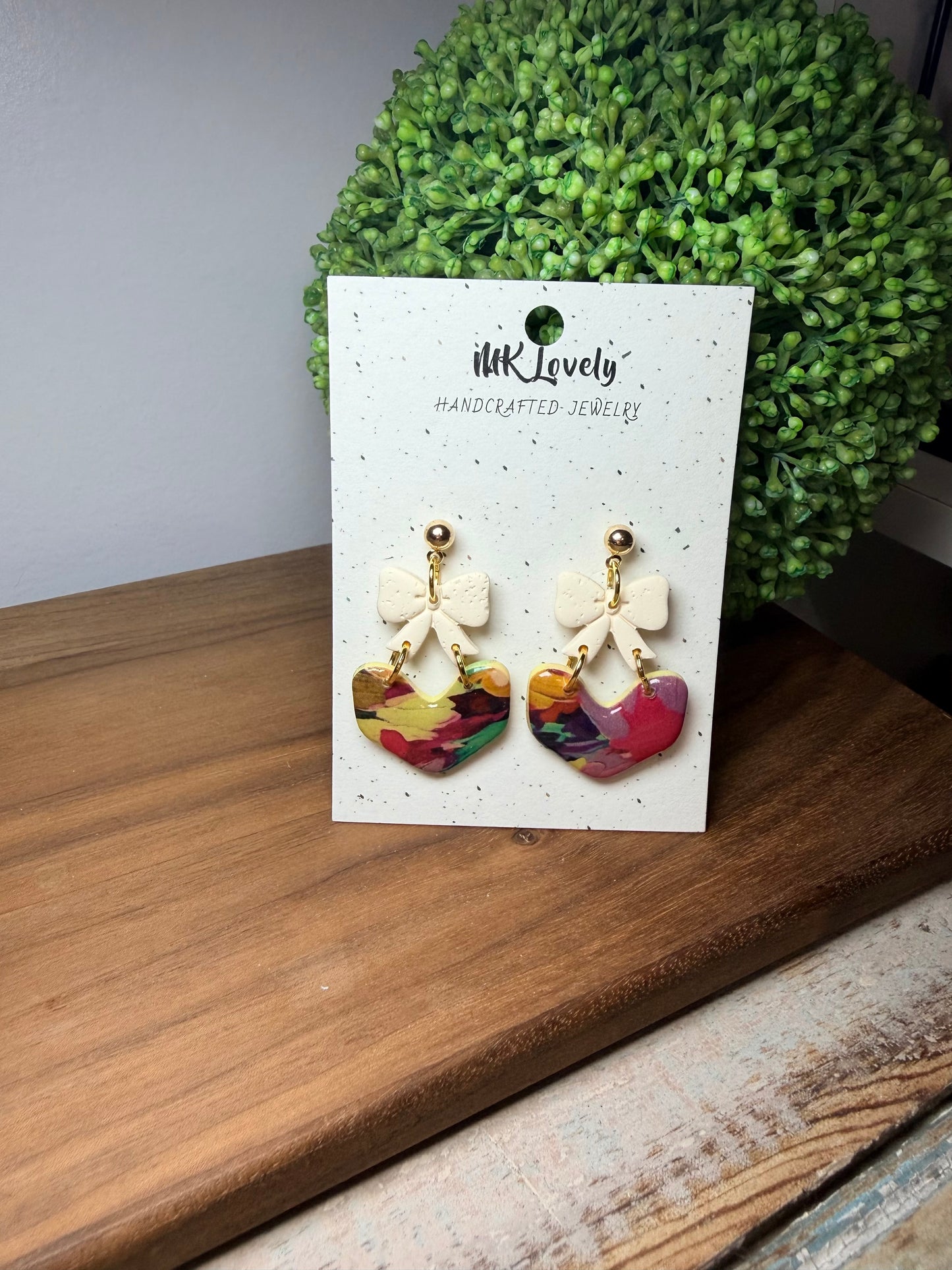Blossom & Bow Canvas Earrings