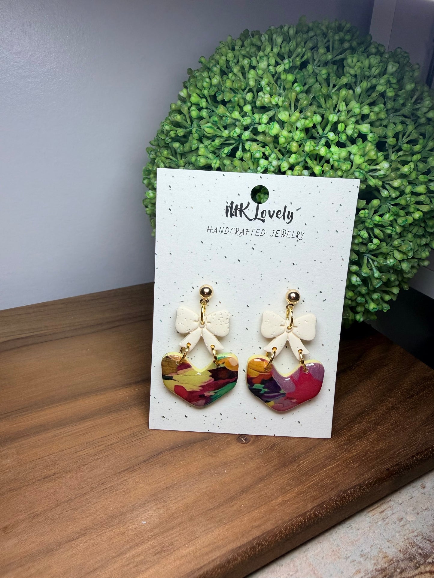 Blossom & Bow Canvas Earrings
