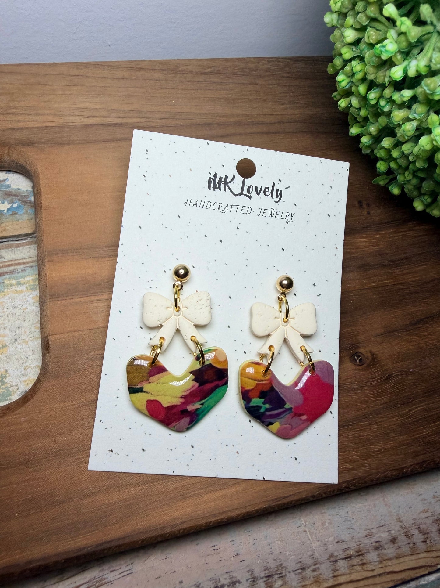 Blossom & Bow Canvas Earrings