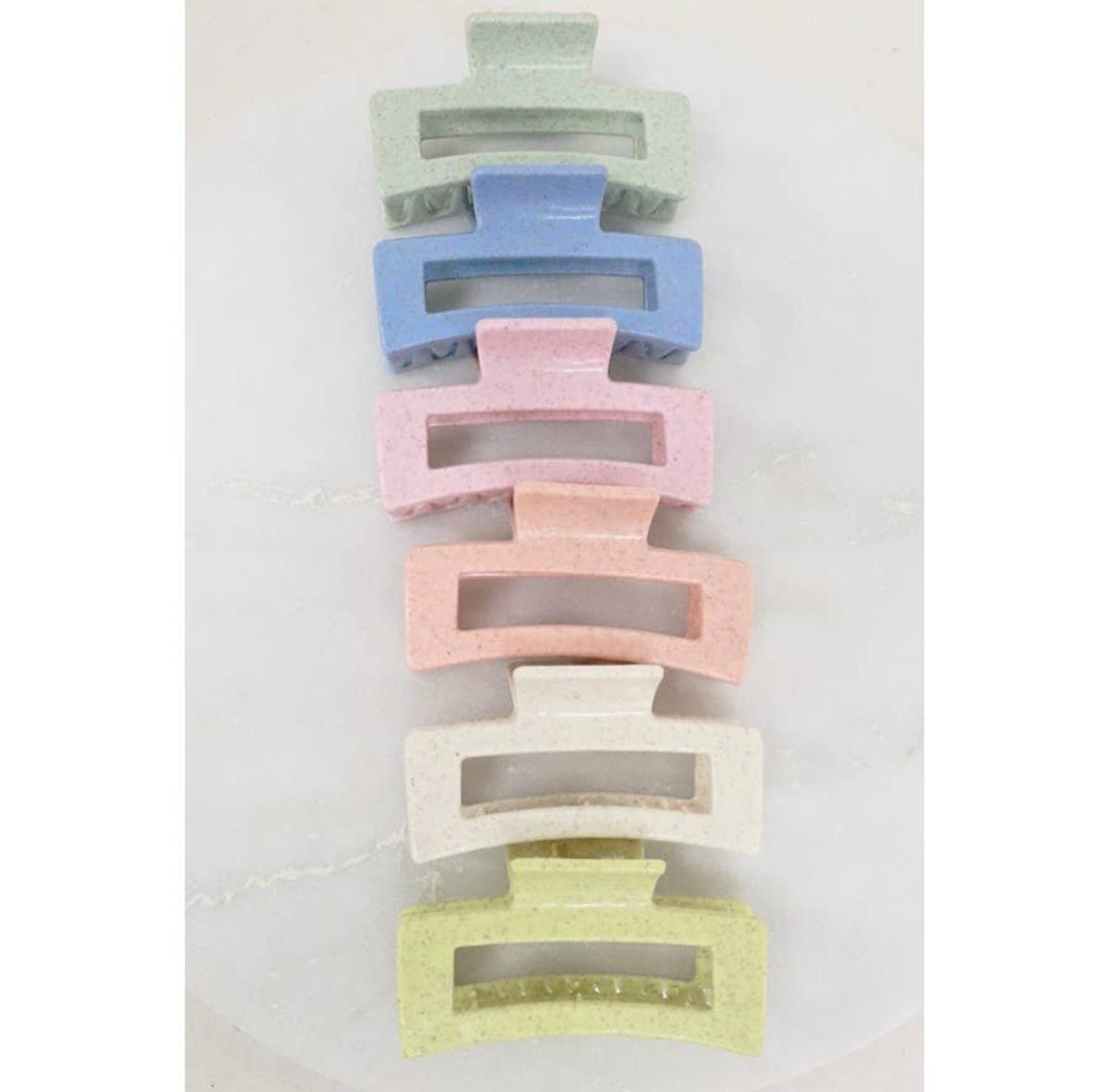 Dusted Rectangle Cutout Hair Claw