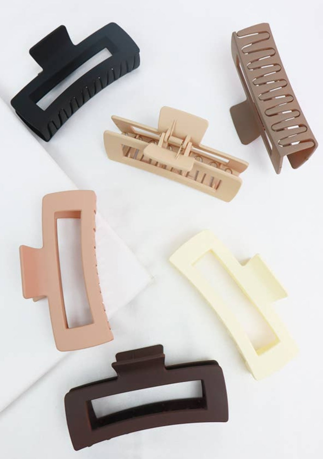 Matte Jumbo Rectangle Cutout Claw Clip